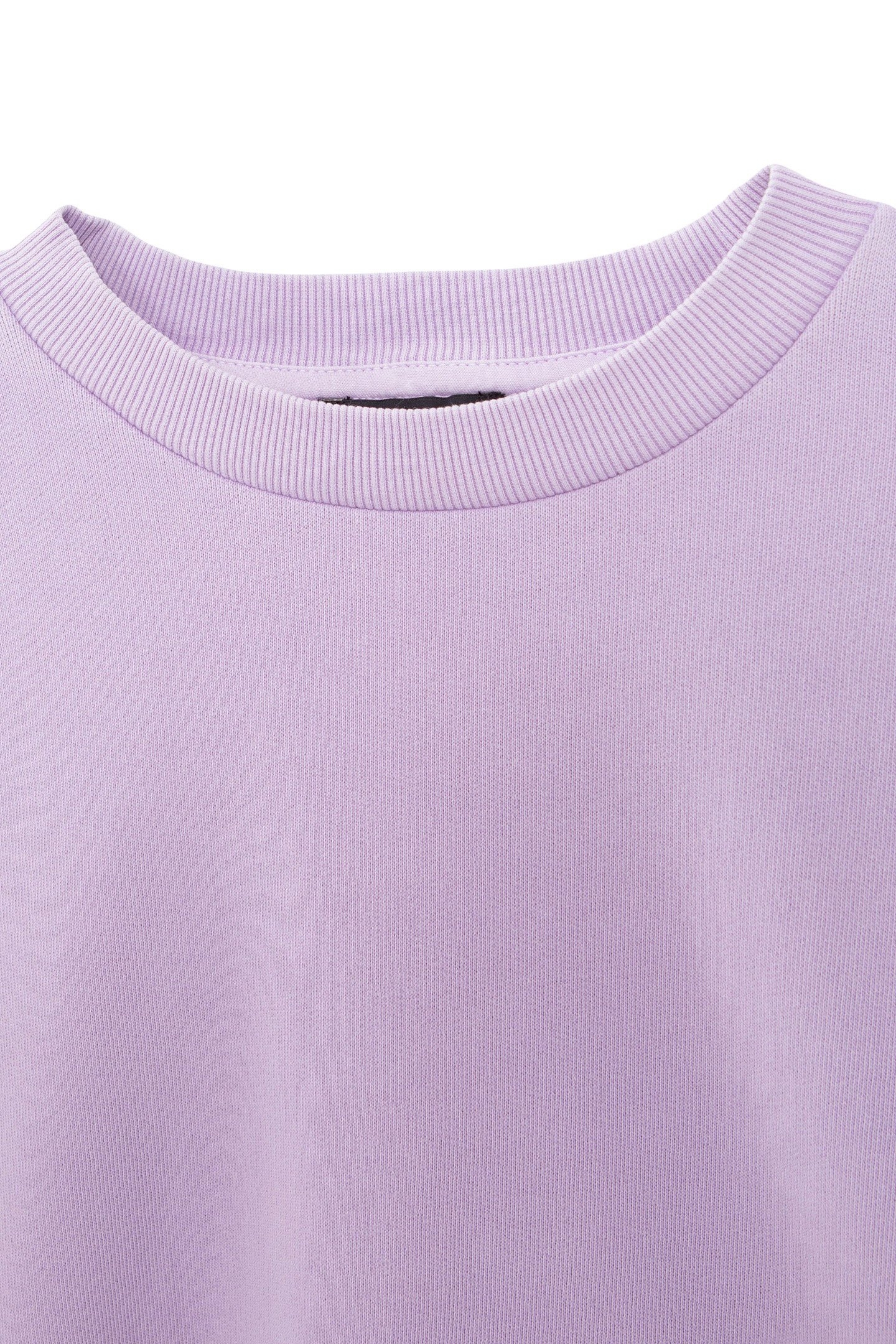 GIRLS’ LILAC CROPPED SWEATSHIRT WITH PRINT ON SLEEVES 4
