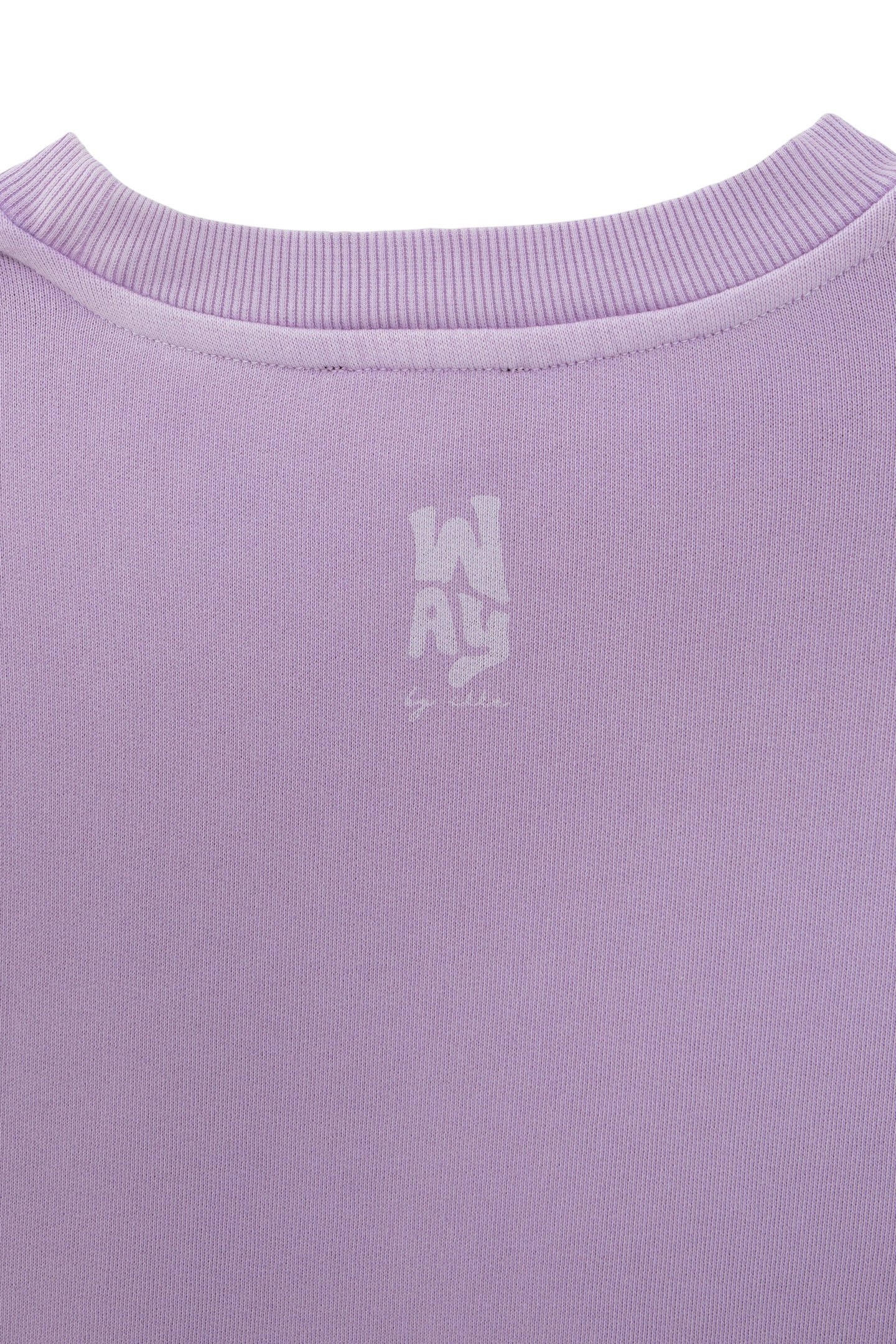 GIRLS’ LILAC CROPPED SWEATSHIRT WITH PRINT ON SLEEVES 5