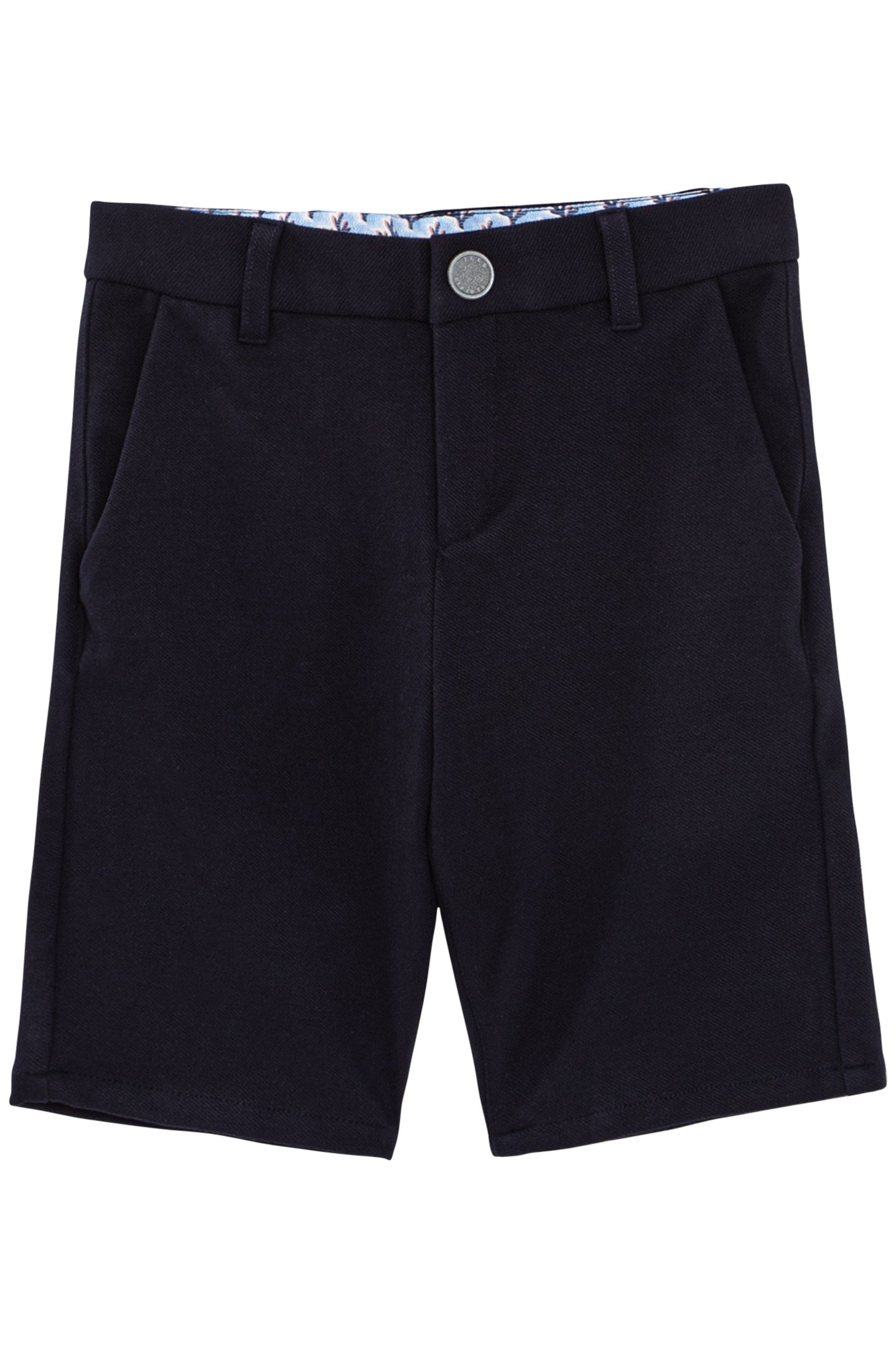 BOYS’ NAVY KNIT BERMUDA SHORTS 1