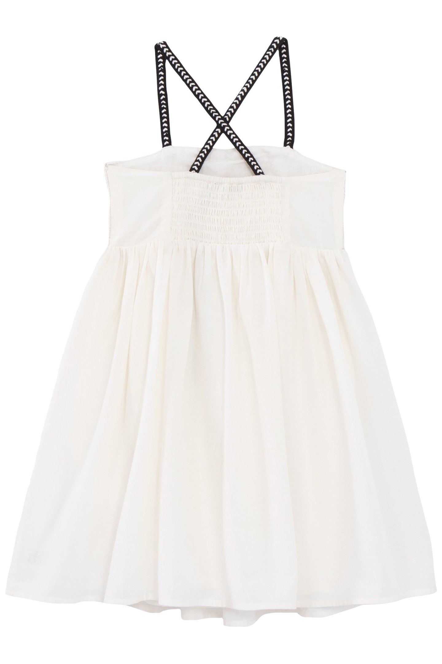 GIRLS’ ECRU DRESS WITH LACE MACRAMÉ DICKEY 2