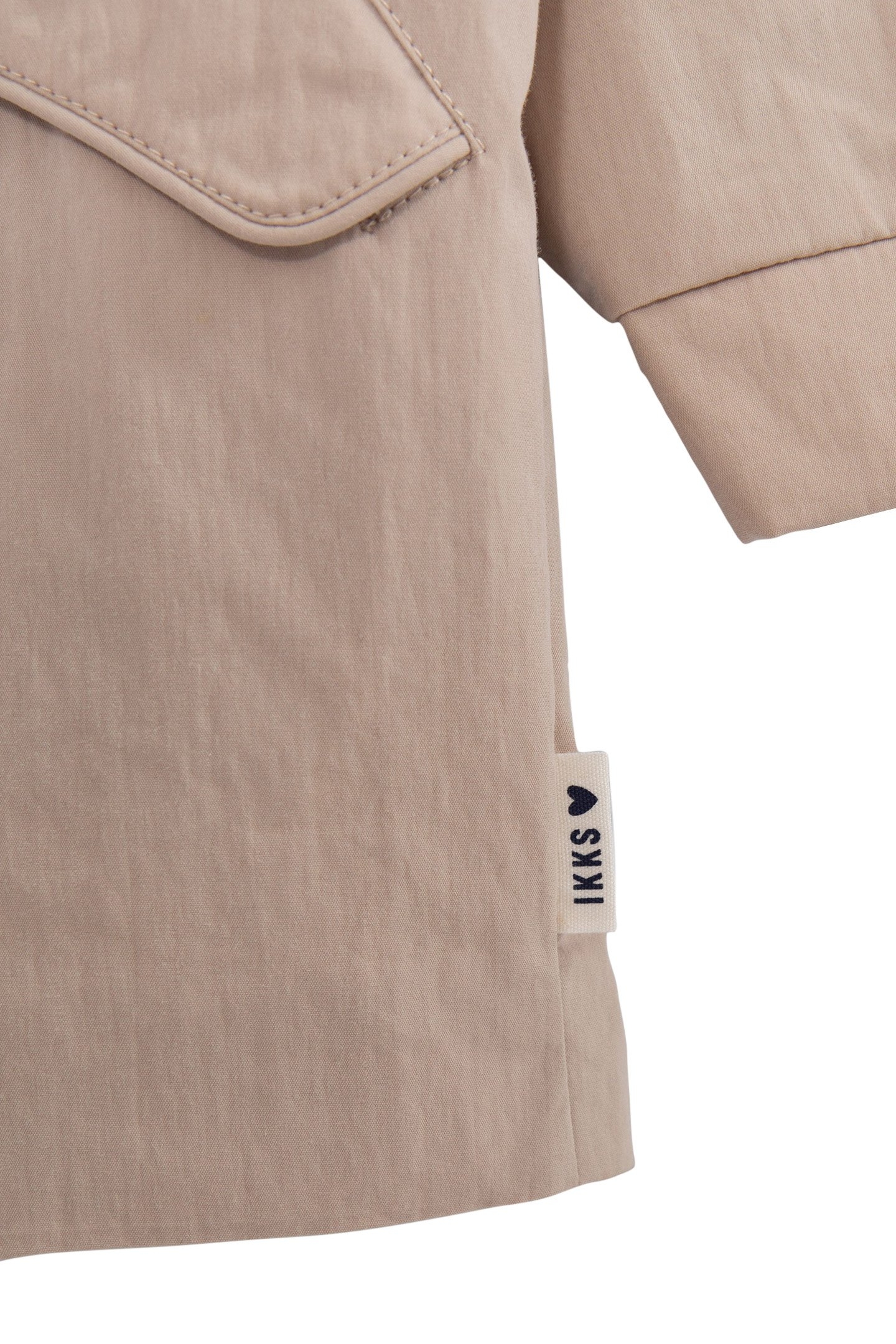 GIRLS' BEIGE TRENCH COAT WITH DECORATIVE DETAIL ON HOOD 5