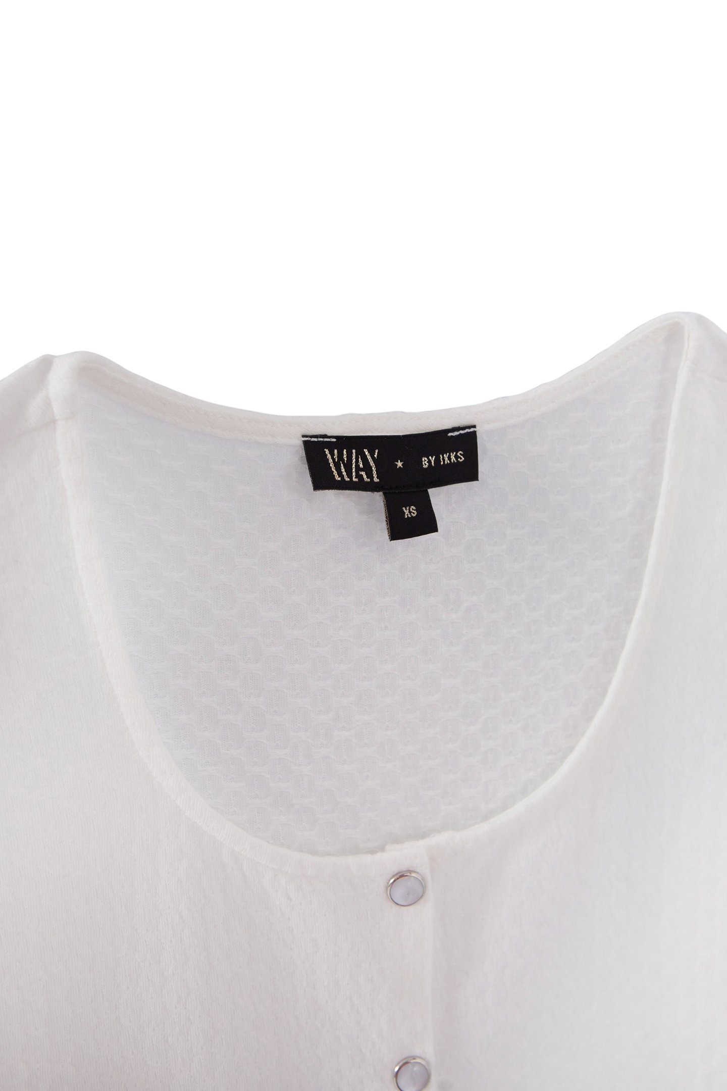 GIRLS’ OFF-WHITE TEXTURED T-SHIRT WITH PRESS STUDS 3