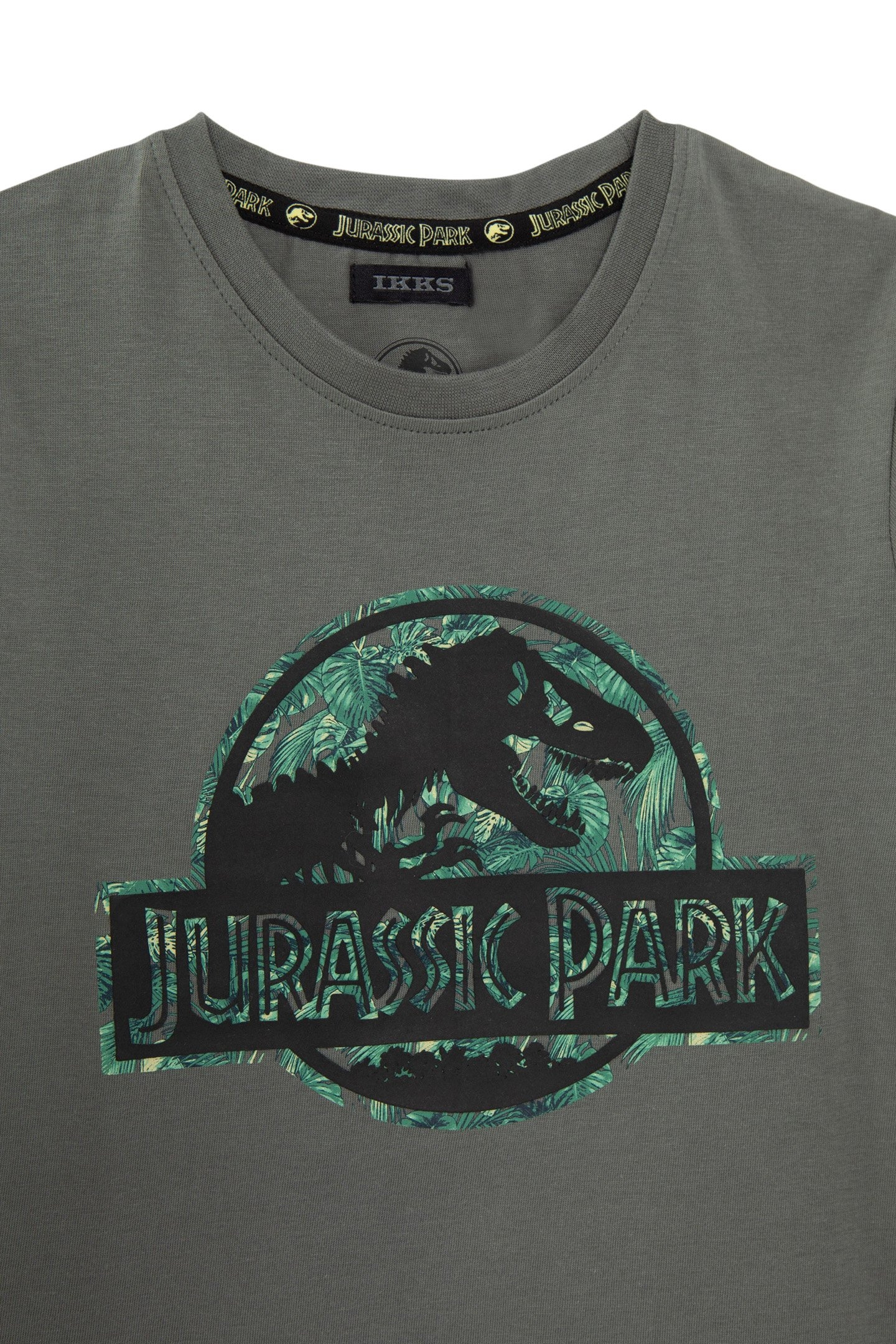 BOYS’ KHAKI T-SHIRT WITH RUBBER JURASSIC PARK LOGO 3