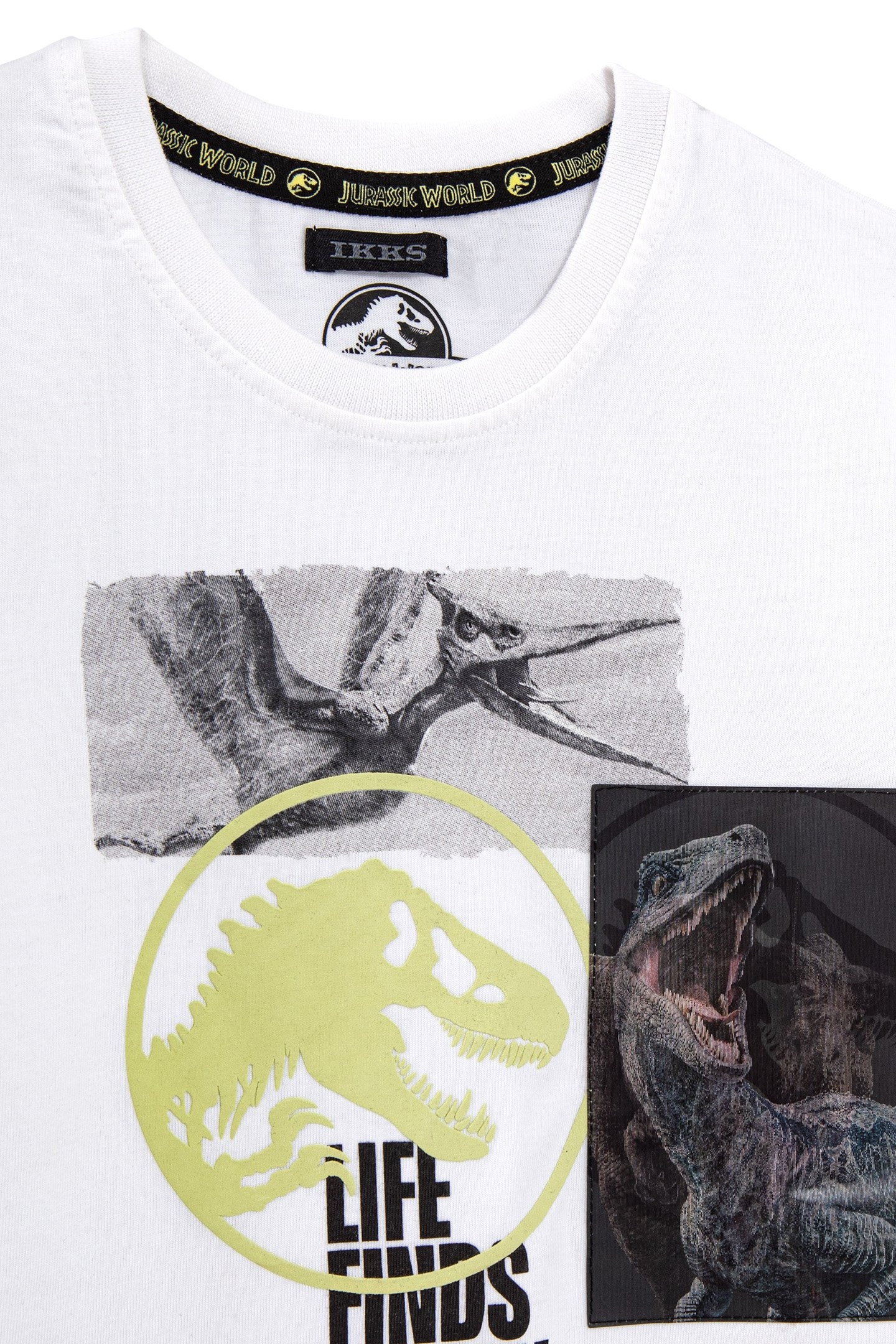 BOYS’ WHITE T-SHIRT WITH LENTICULAR JURASSIC WORLD IMAGE 3