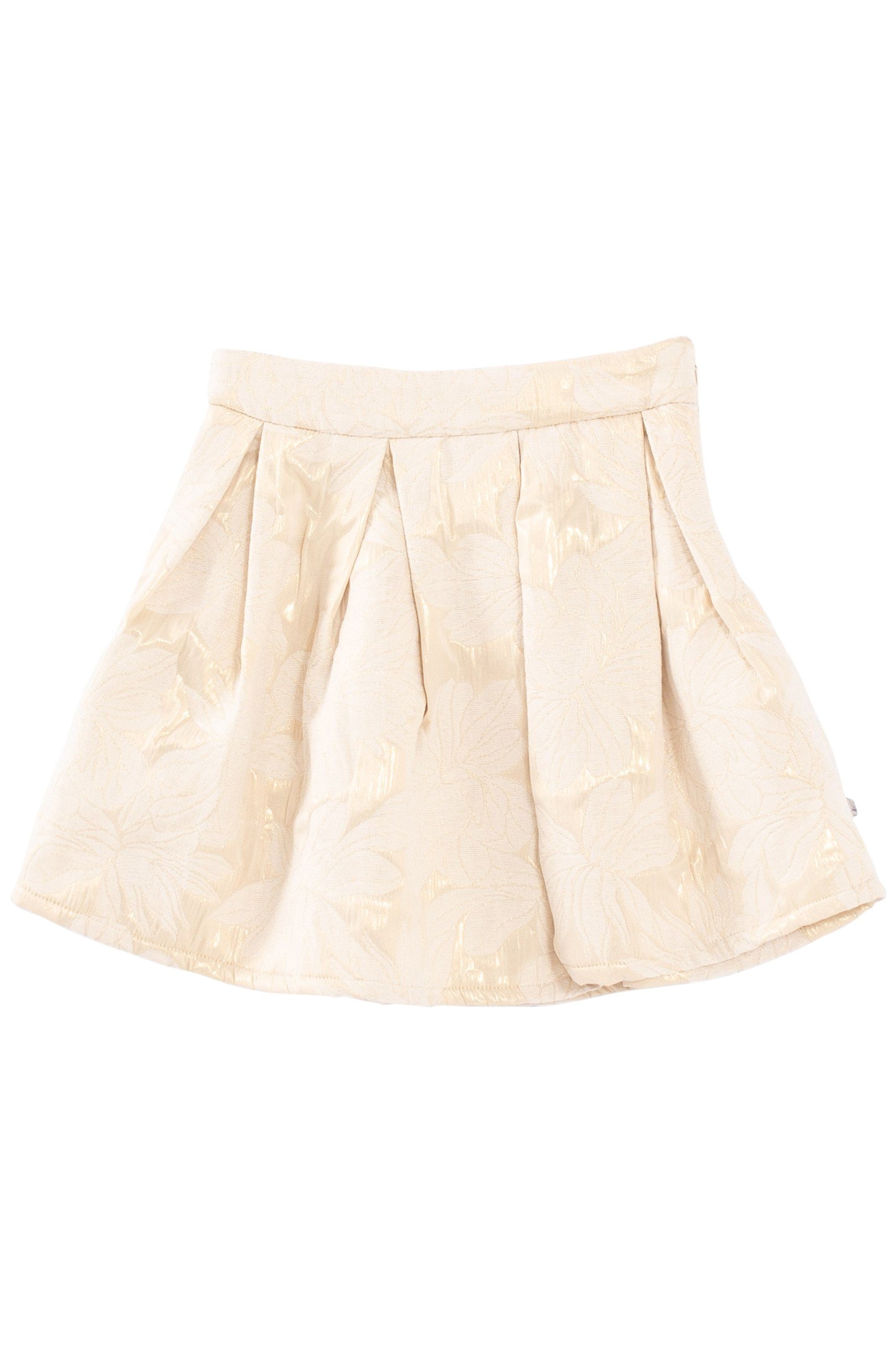 GIRLS’ BEIGE JACQUARD PRINT SKIRT 1