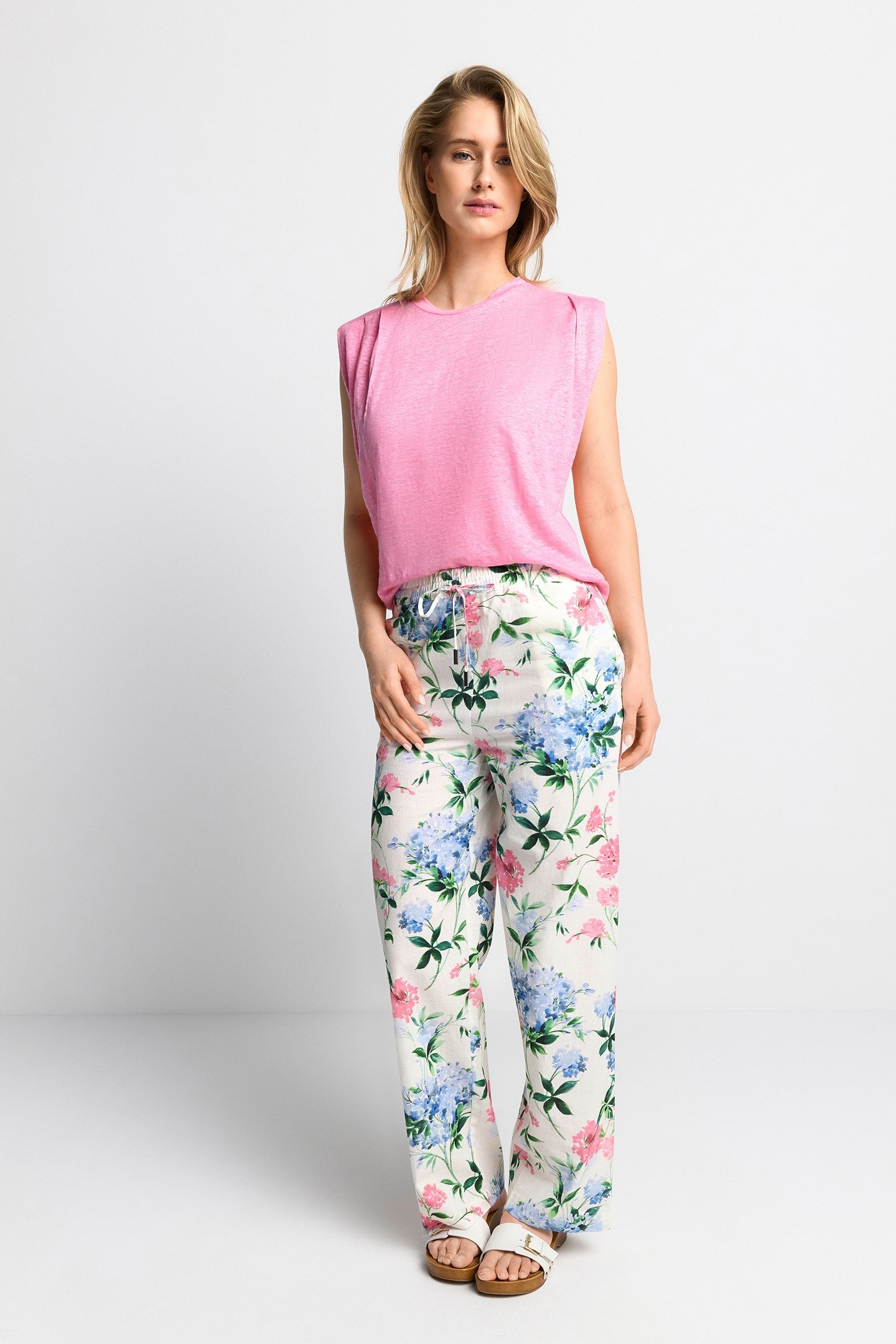 UNI LINEN TOP SORBET PINK 2