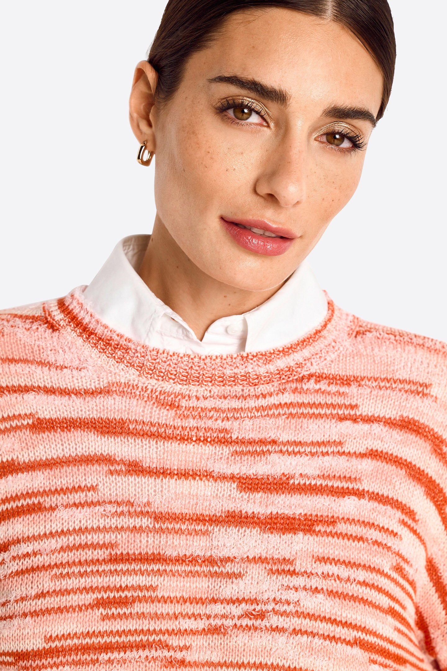 BOXY SPACE DYE CREW CHERRY TOMATO 5