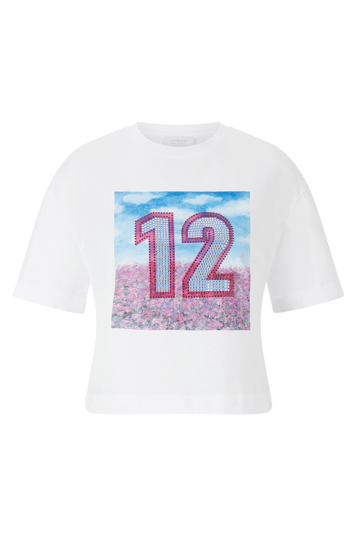 BOXY T-SHIRT NO.12 PRINT ORGANIC WHITE 4
