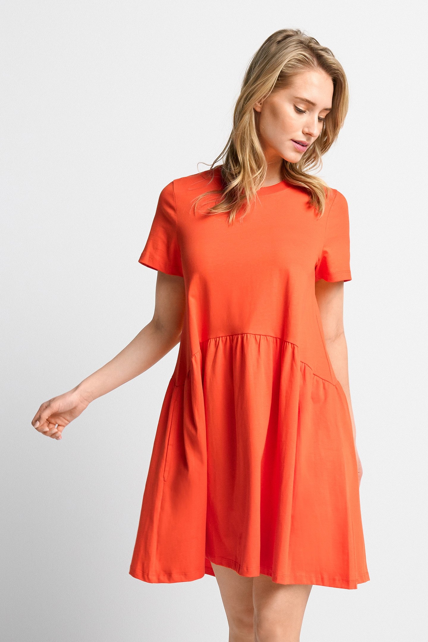 T-SHIRT DRESS ORGANIC CHERRY TOMATO 1