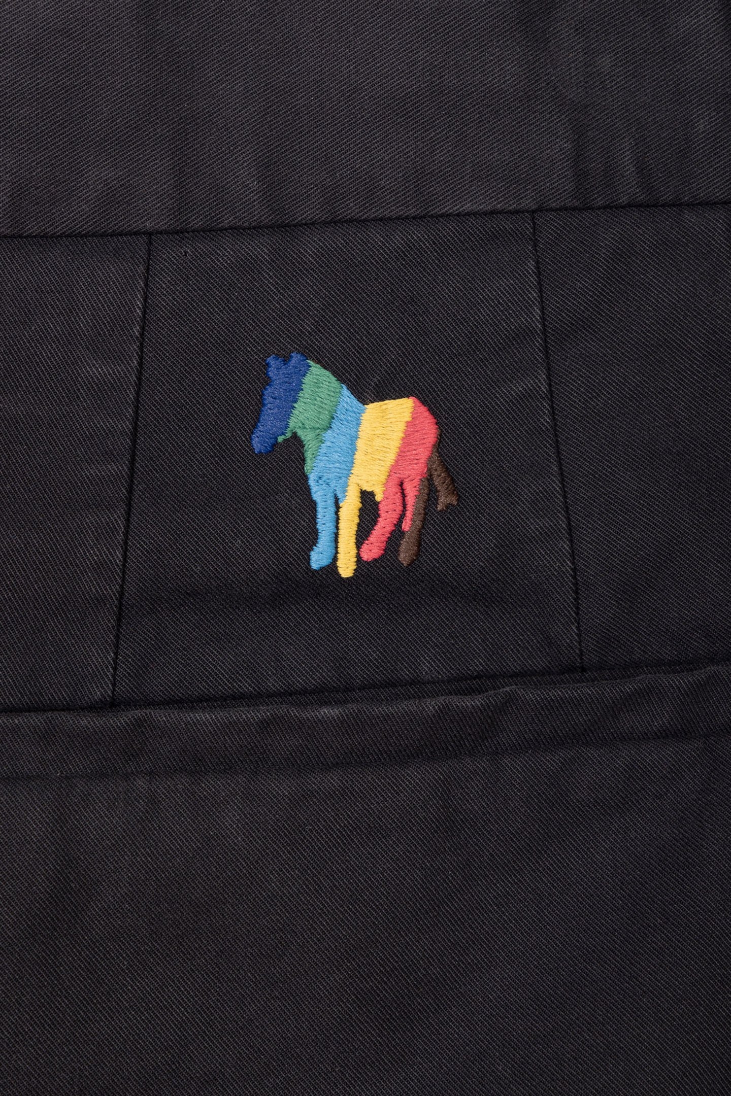 MENS MID FIT CLEAN CHINO ZEBRA EMB BLACK 7