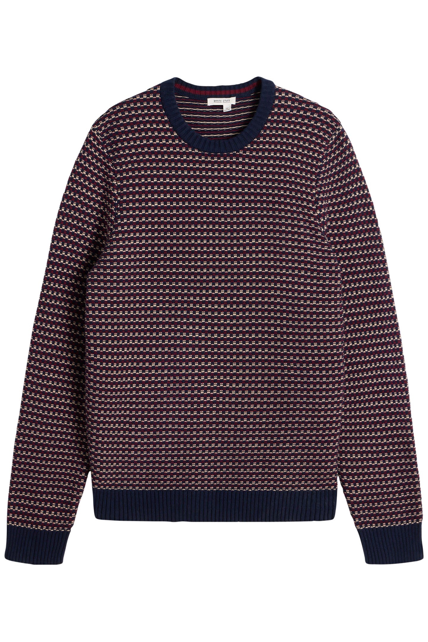 TUCK STITCH CREW PLUM MULTI 3