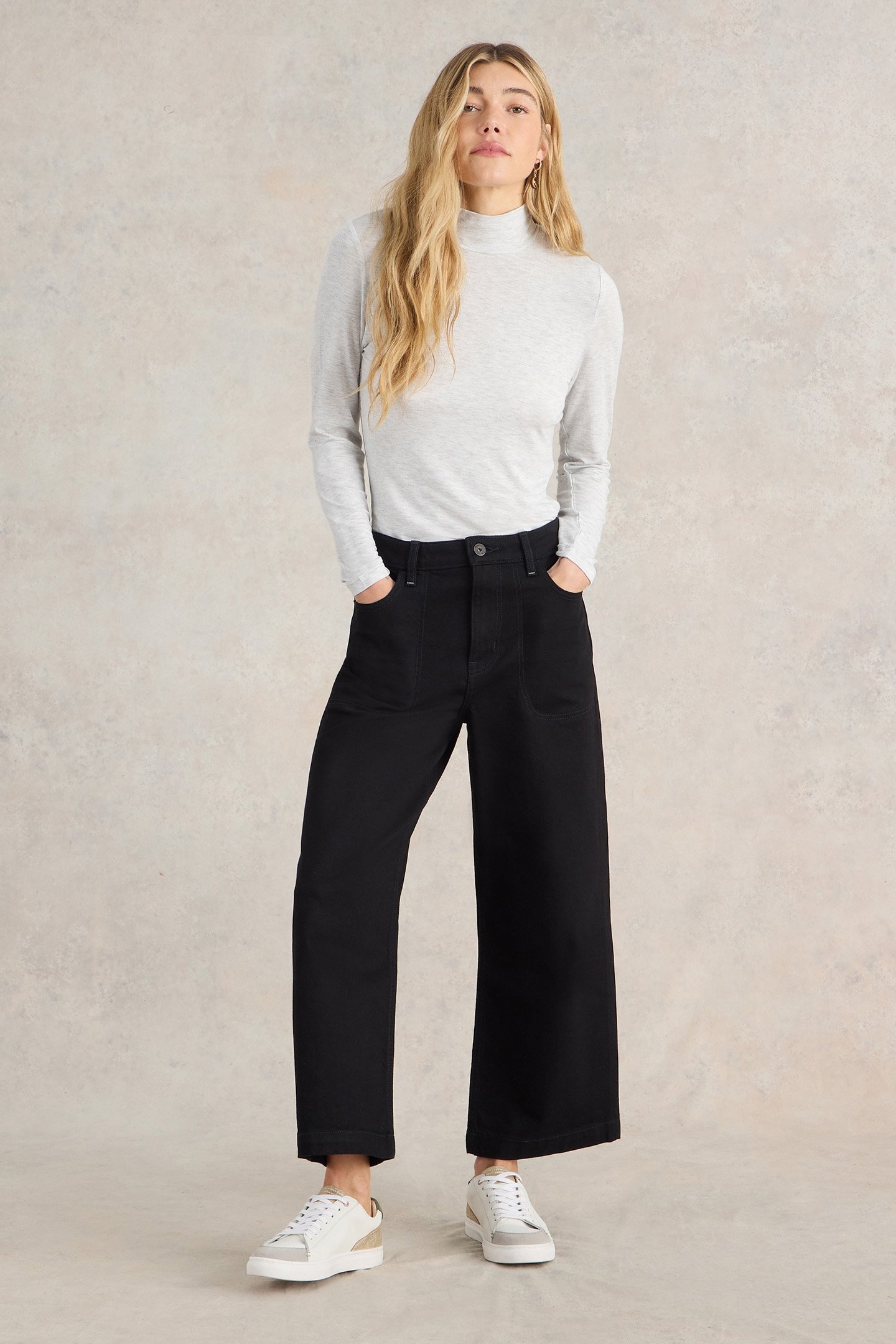 CAMILLE HIGH NECK TEE LIGHT NATURAL 1