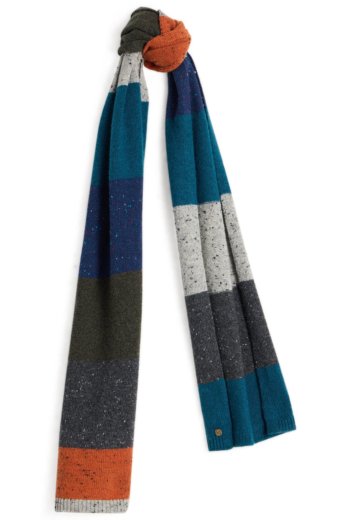 ALBIE KNIT SCARF GREY MULTI 1