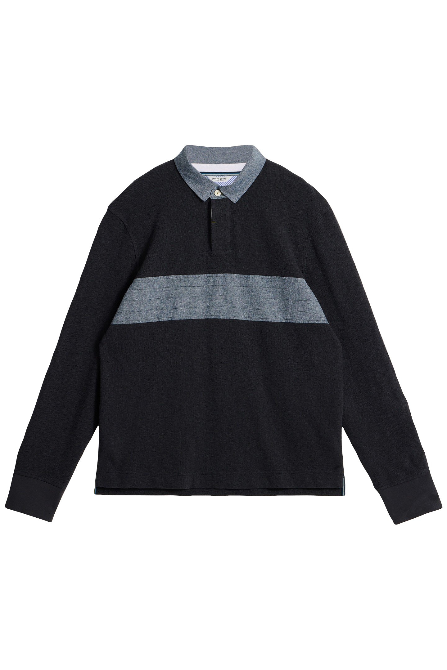 CUT & SEW RUGBY SHIRT MID BLUE 2