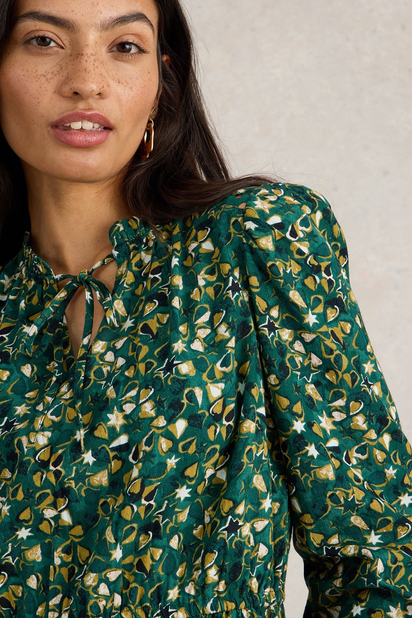 LOTUS MAXI DRESS GREEN PRINT 5