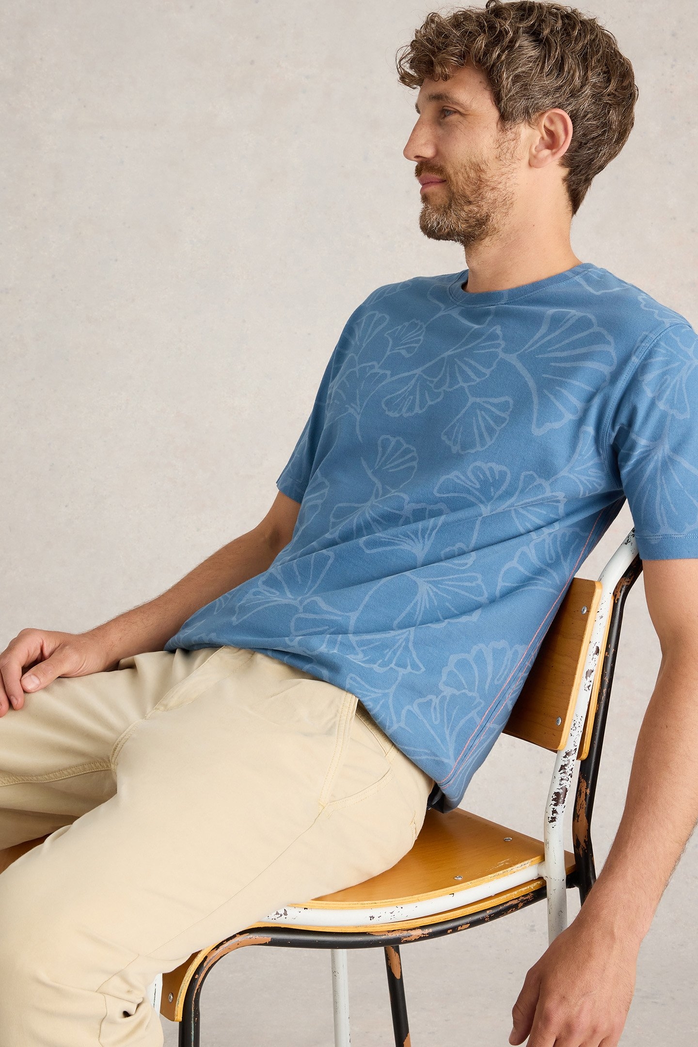 FLORAL PRINTED TEE BLUE PRINT 4