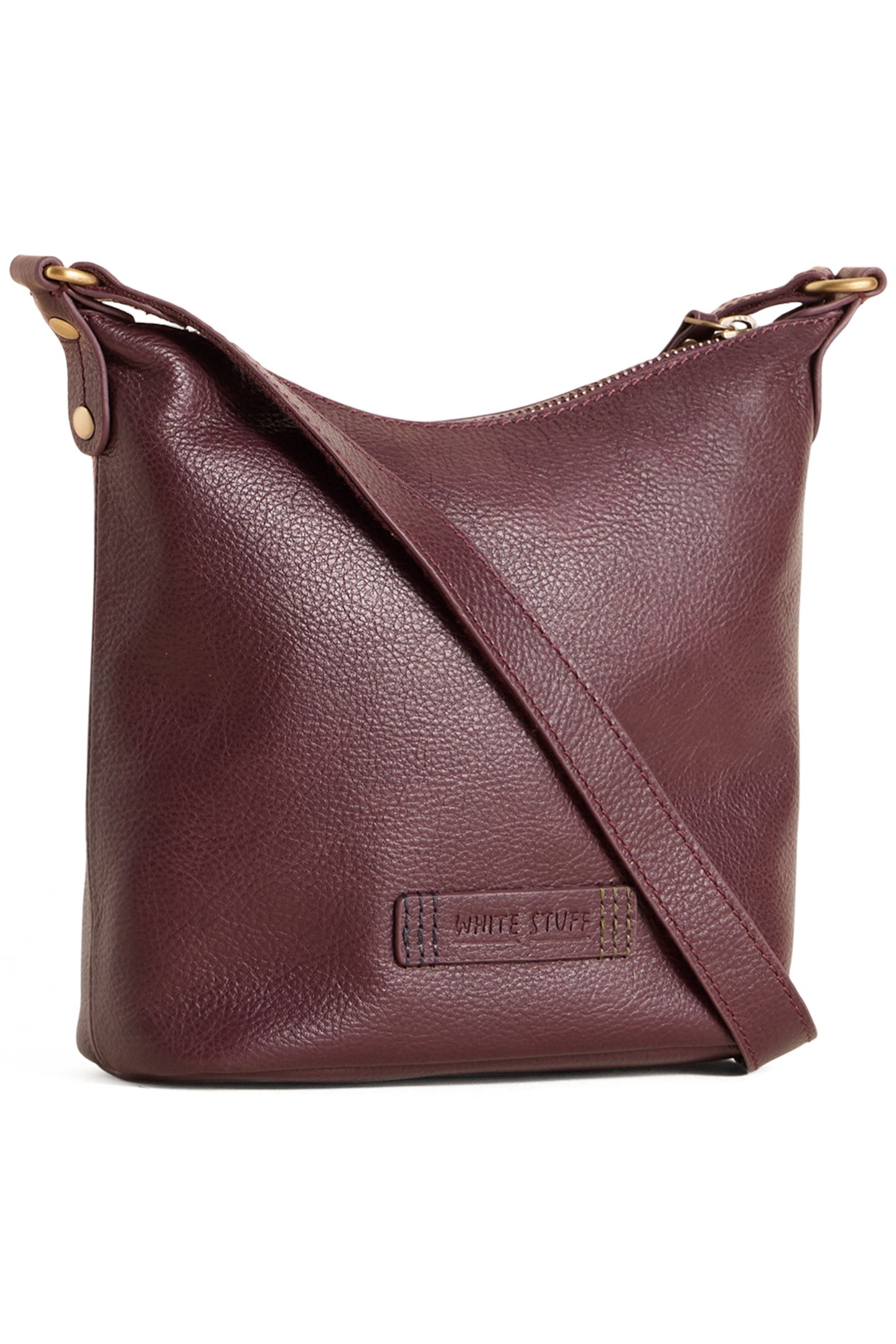 MINI FERN LEATHER CROSSBODY DARK PLUM 1