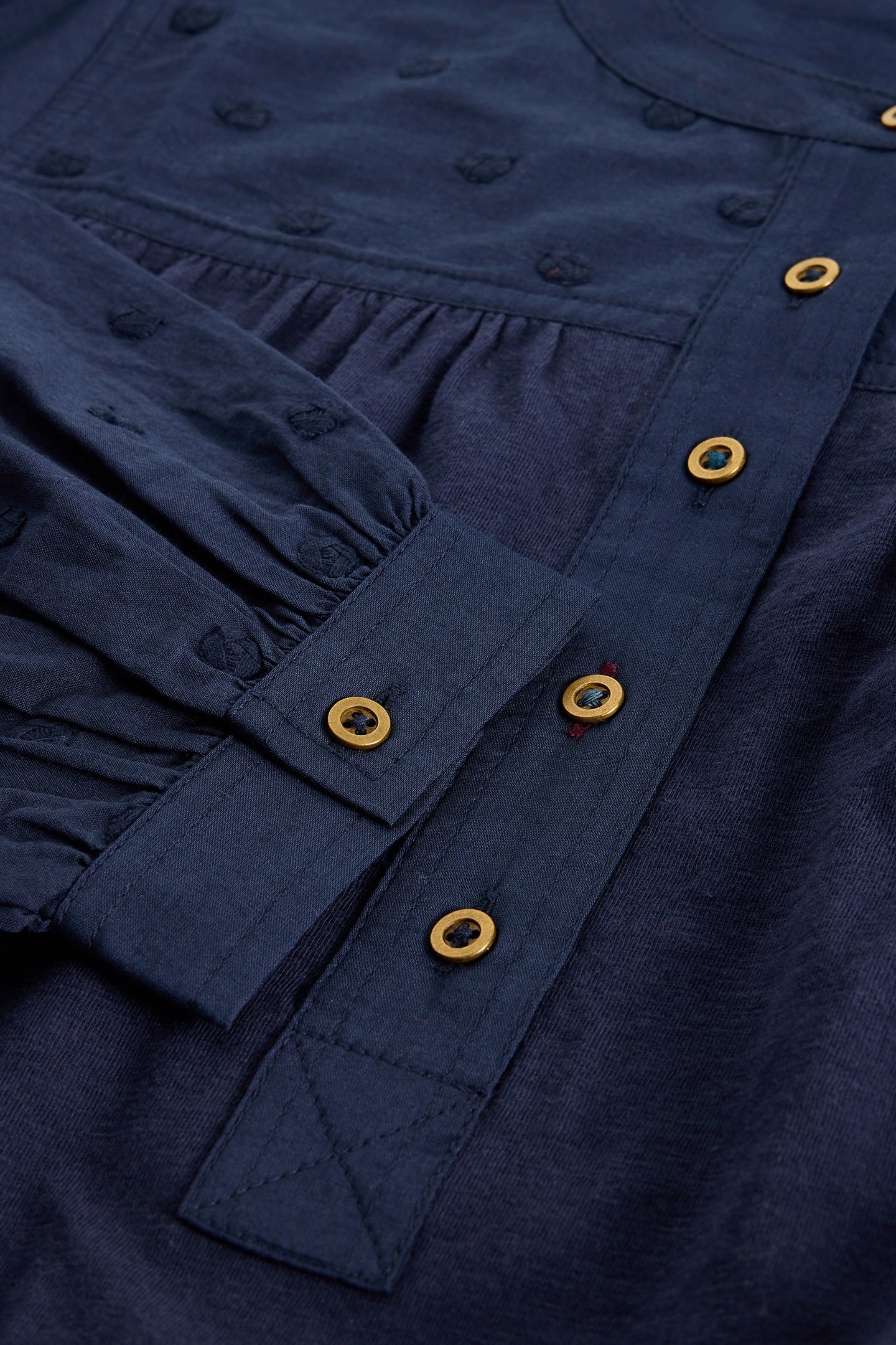 ELOISE DOBBY MIX SHIRT DARK NAVY 6