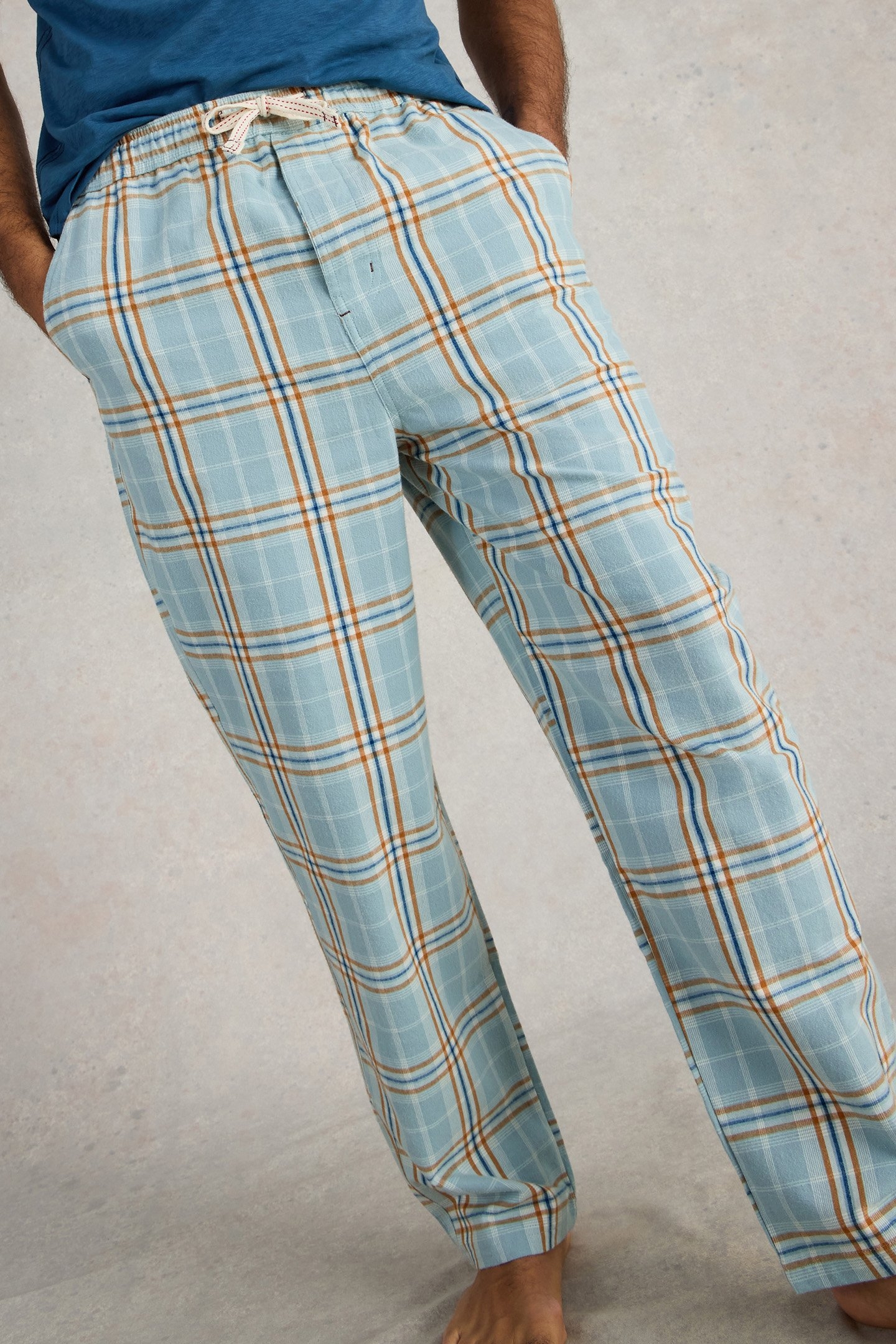 MOORLAND FLANNEL PJ TROUSER BLUE MULTI 3