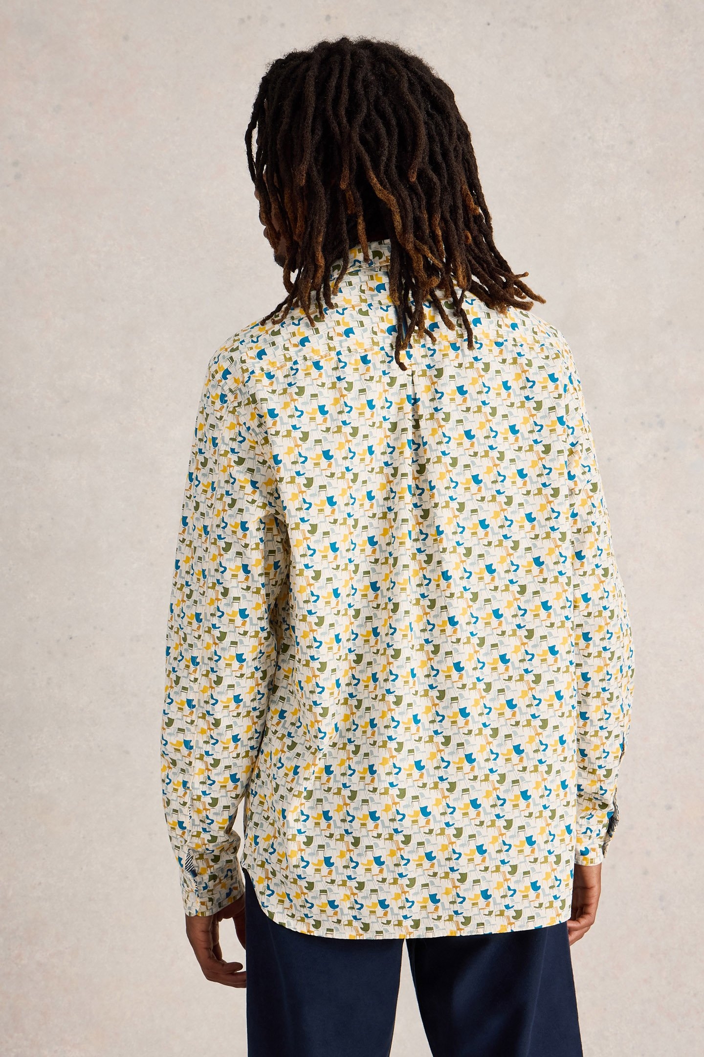 MULTI CHAIR PRINTED SHIRT WHITE MULTI 2