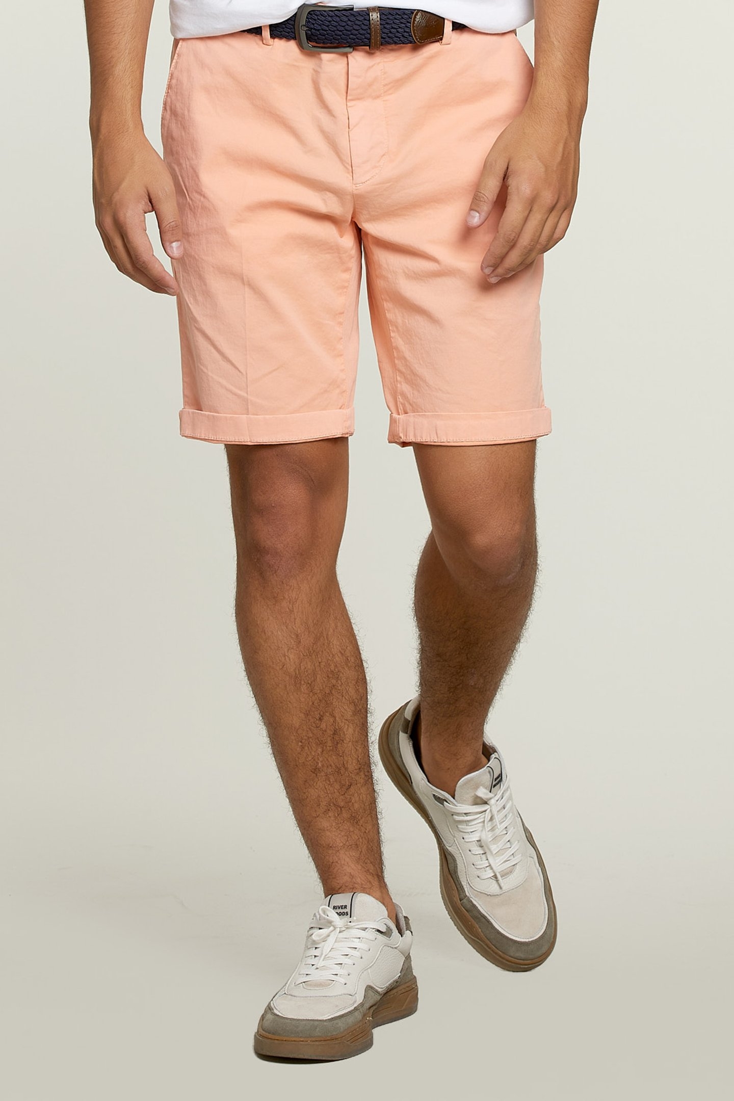 TIGHT FIT CHINO SHORTS SOFT MELON 1