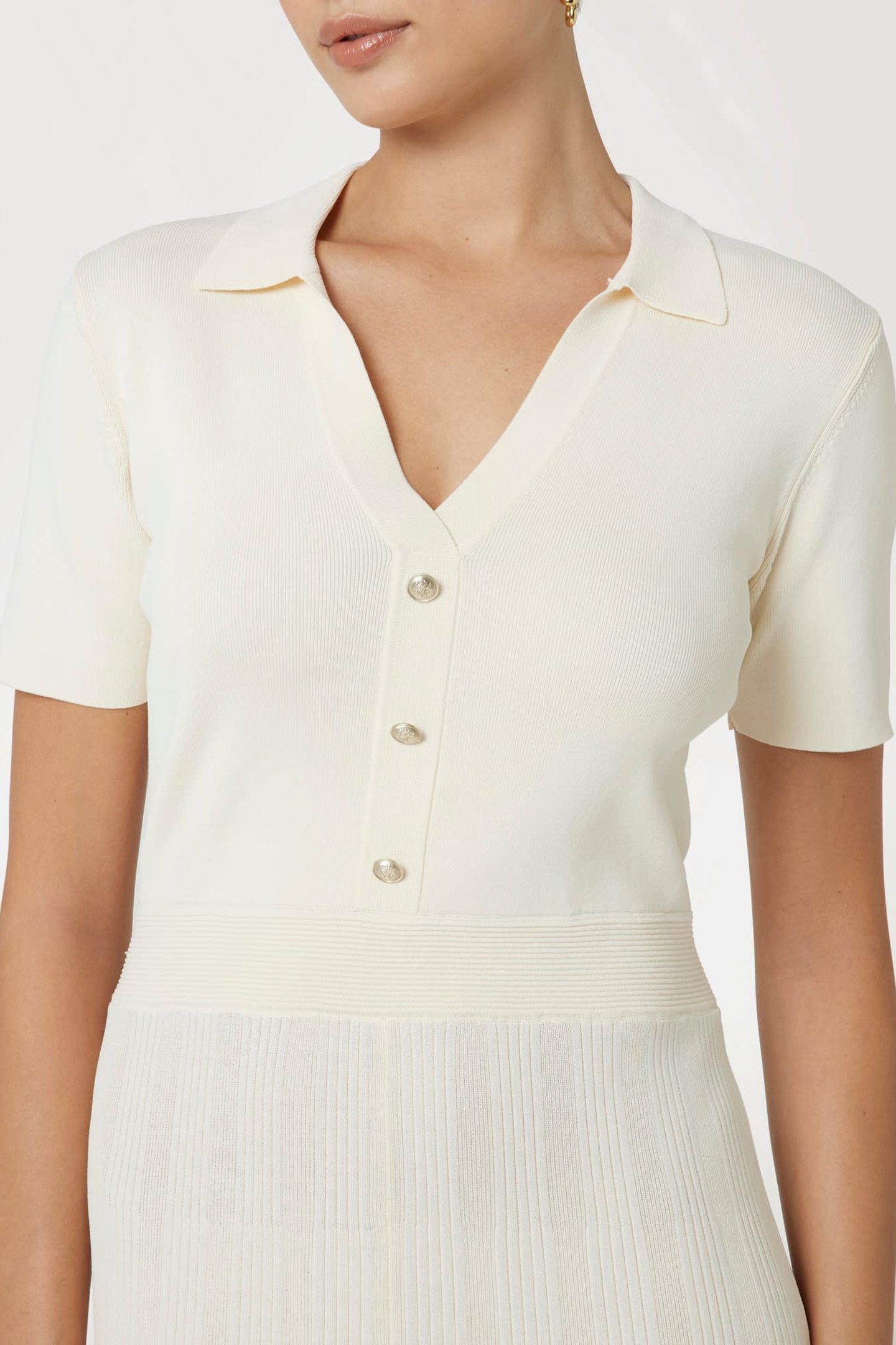 KATRIN SS V COLLAR D EGGSHELL ECRU 5