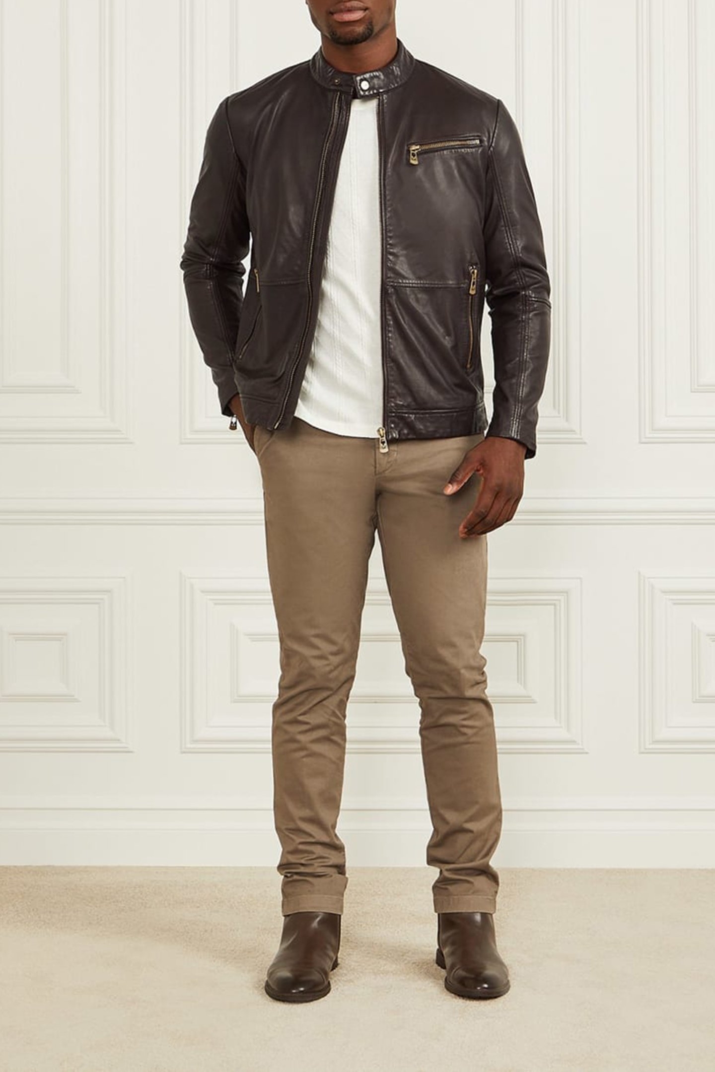 REAL LEATHER JACKET CHOCOLATE BROWNIE 3