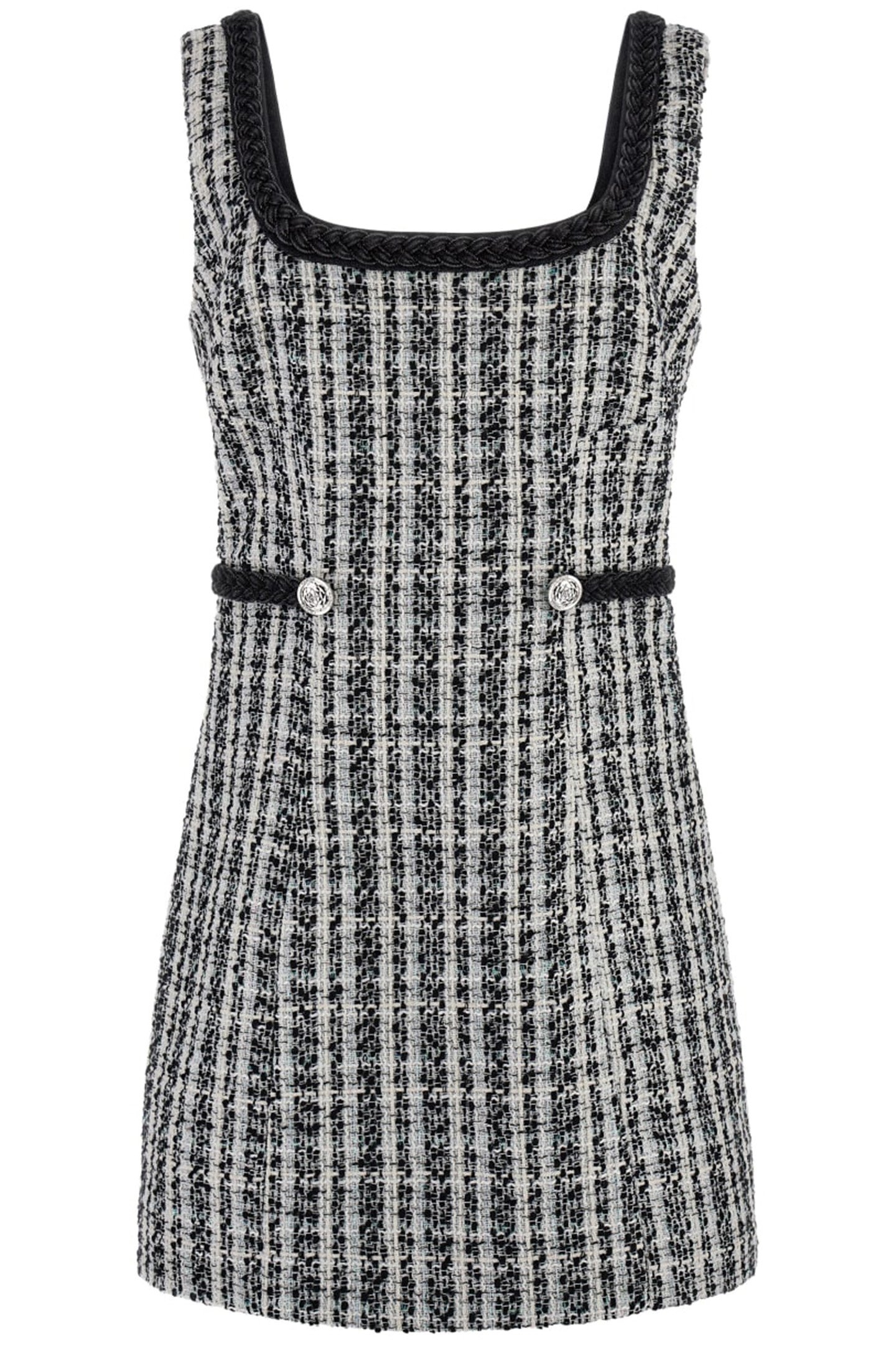 SL TOSCA BRAID DRESS BLACK AND WHITE BOUC 4