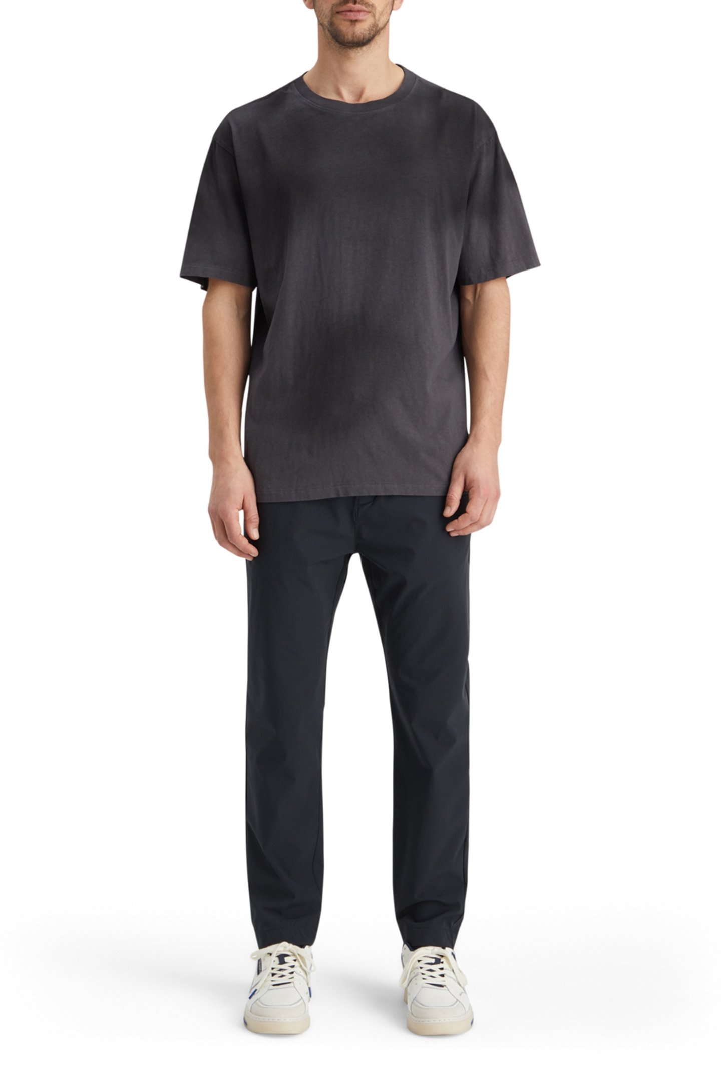 LOOSE FIT IRREGULAR DYED ARTWORK T-SHIRT MOODY GREY 3