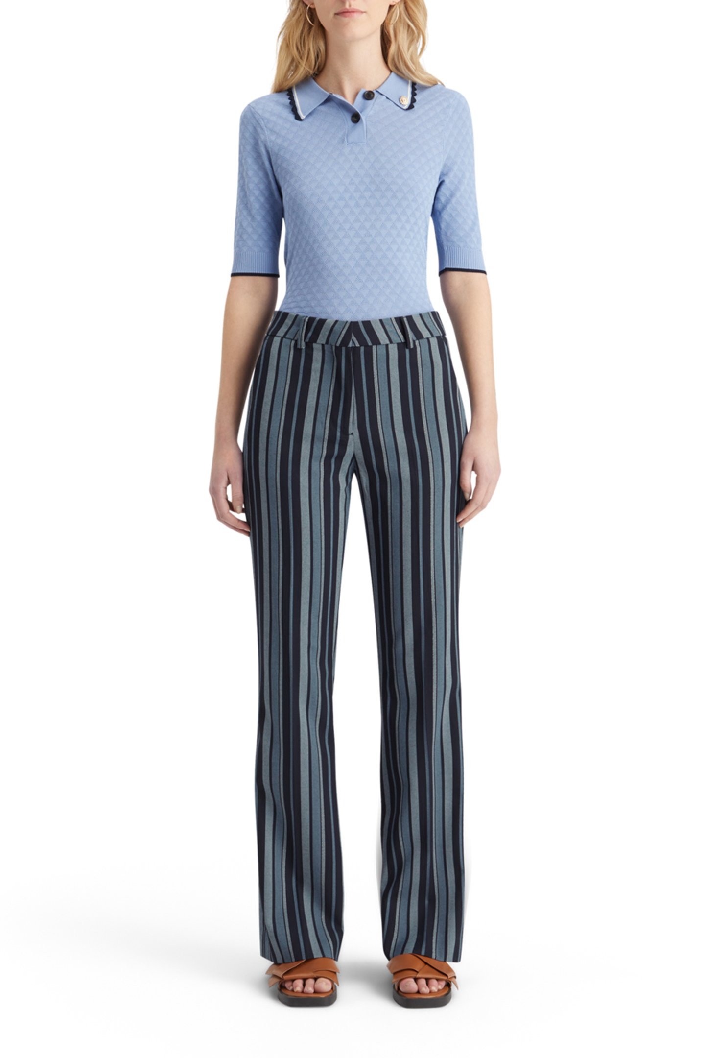 VIOLET KICK FLARE PANT BLUE SCHOOL STRIPE 3