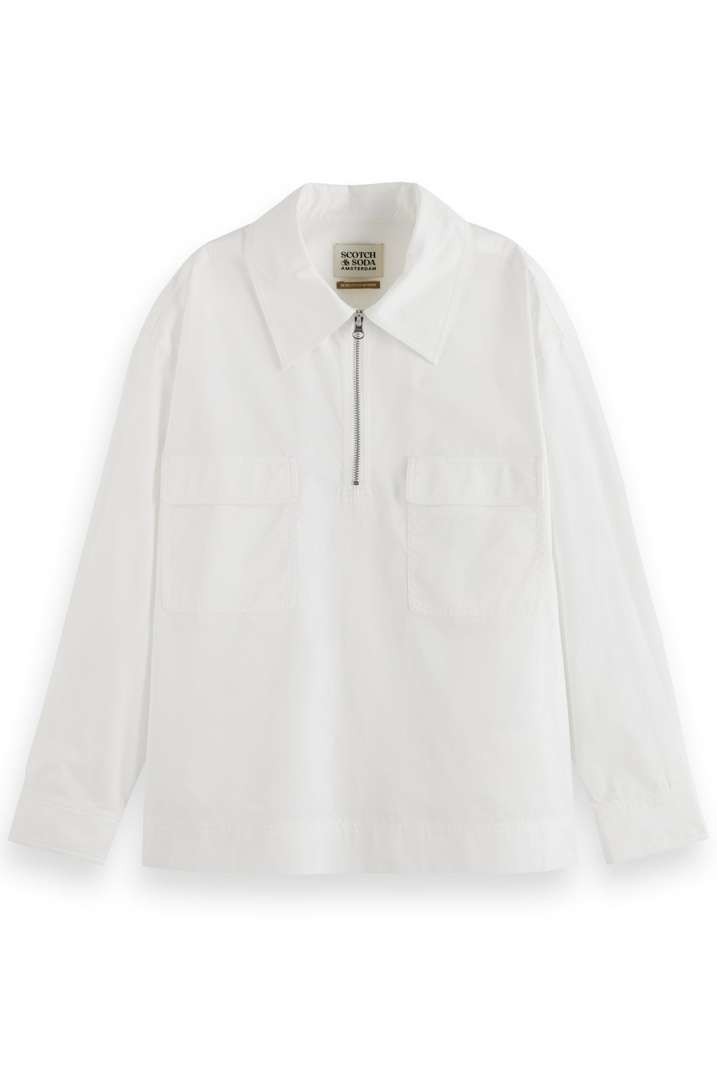 UTILITY SHIRT WITH ZIP WHITE 1