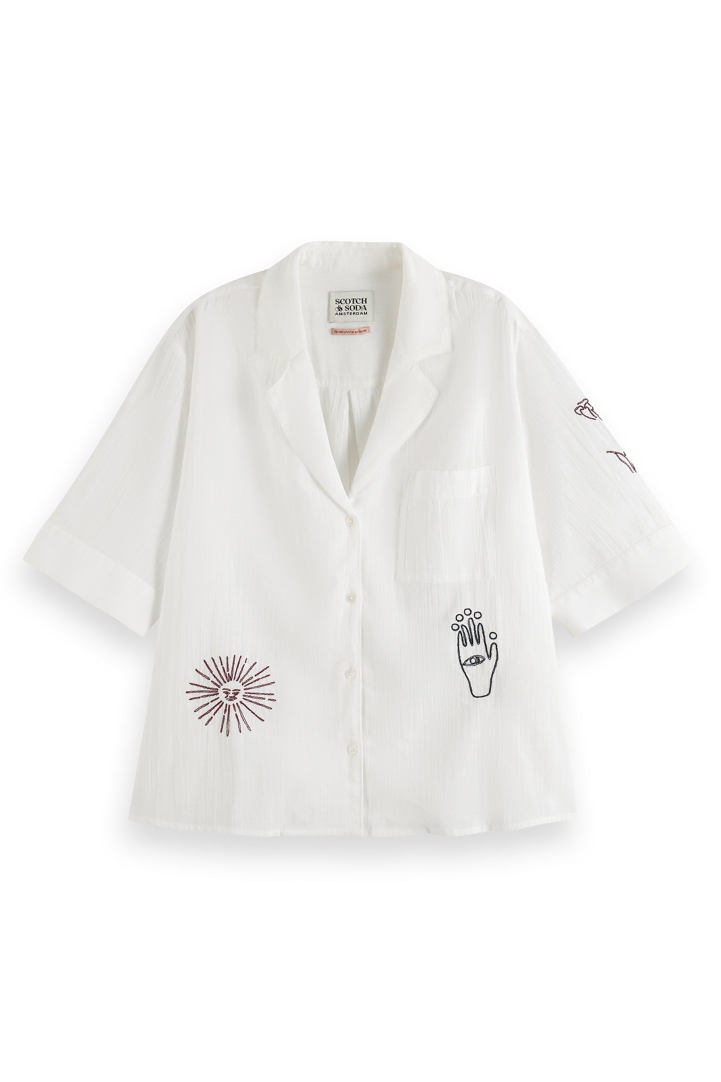 SS SHIRT WITH EMBROIDERY WHITE 4