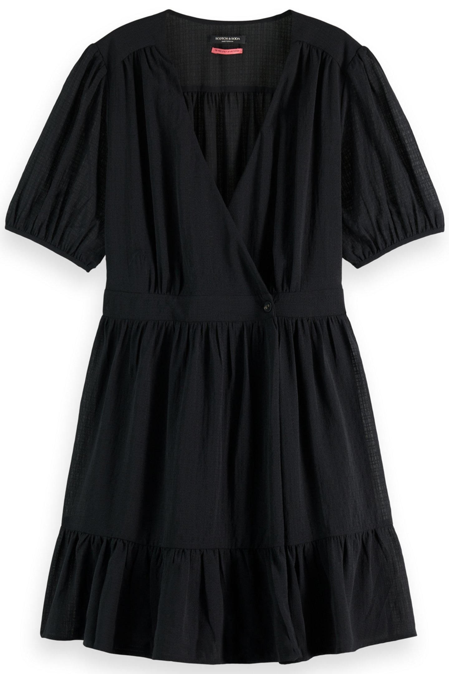 MINI WRAP DRESS EVENING BLACK 3