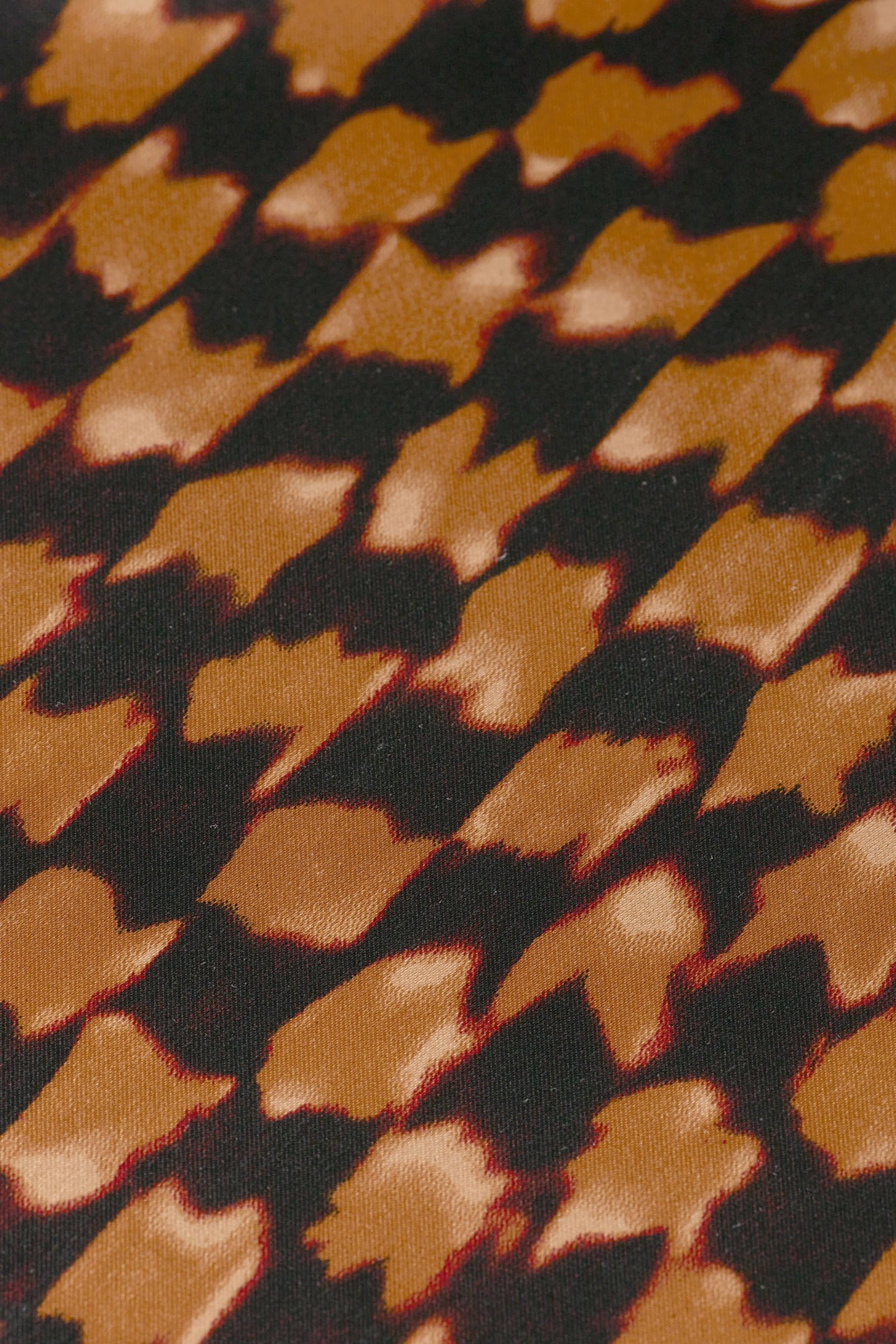 SATIN SLIP DRESS IKAT CHECKERBOARD TOBACCO 3