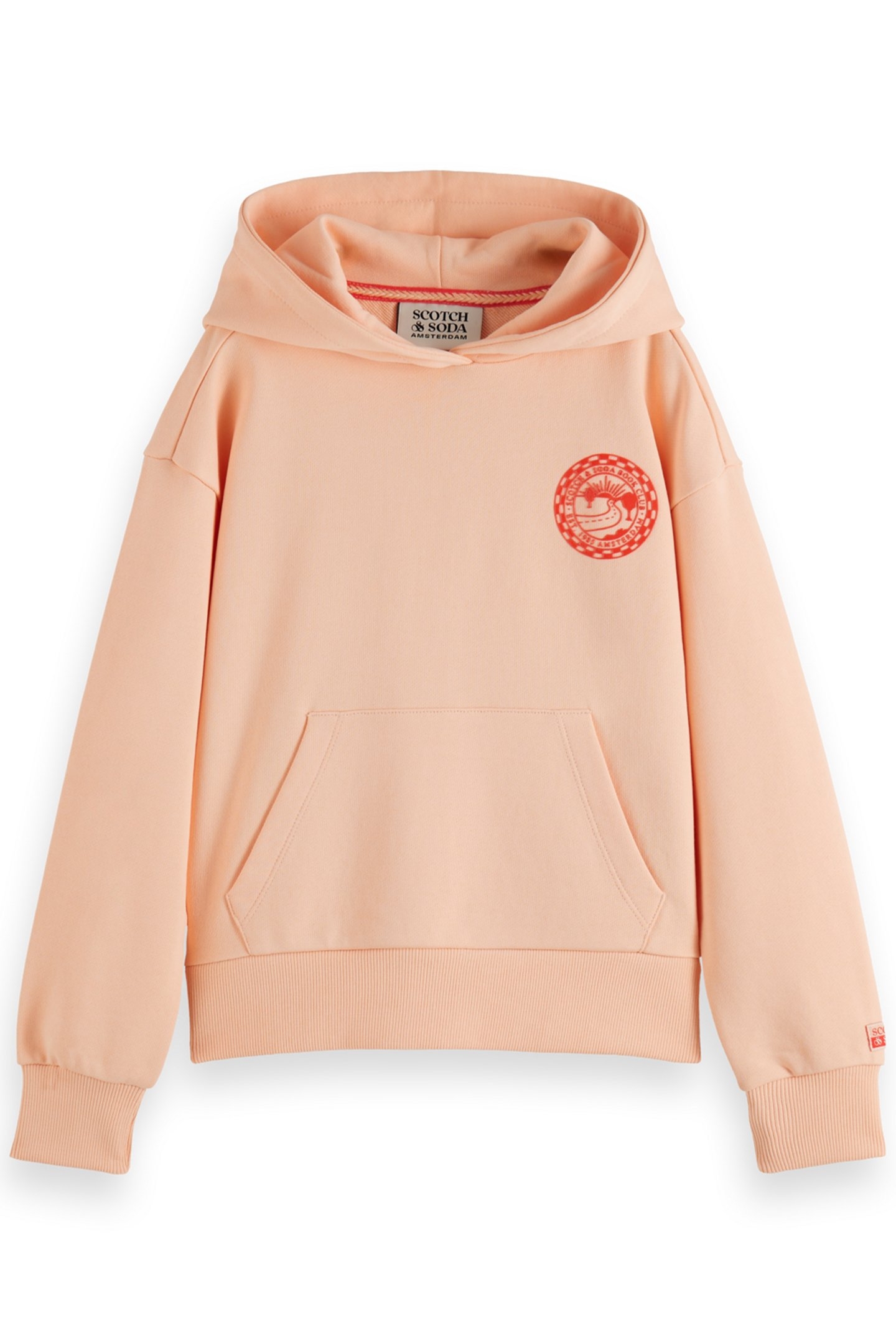 GIRL RELAXED-FIT HOODIE PALE PEACH 1