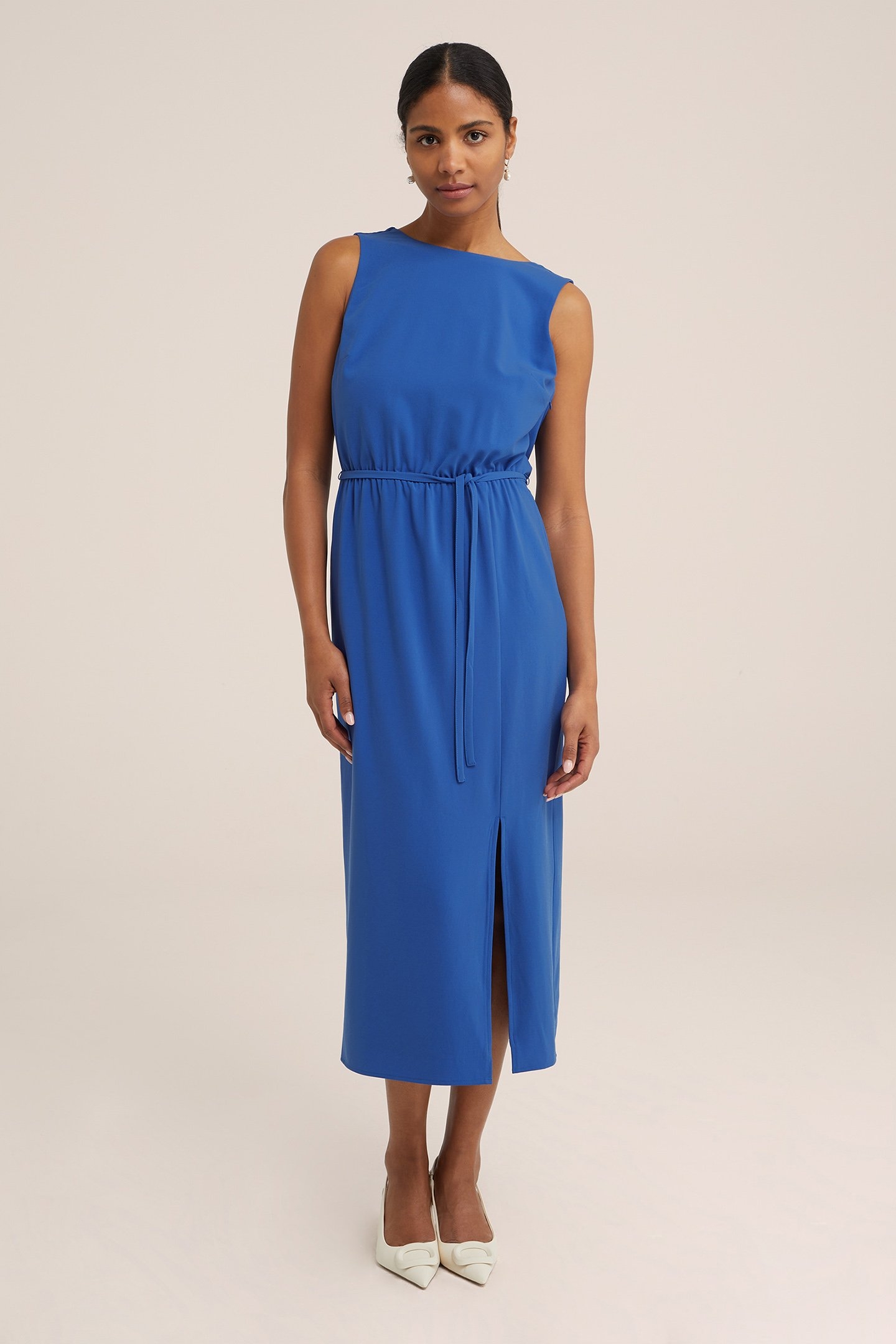 DRESS MID LENGTH BLUE 1