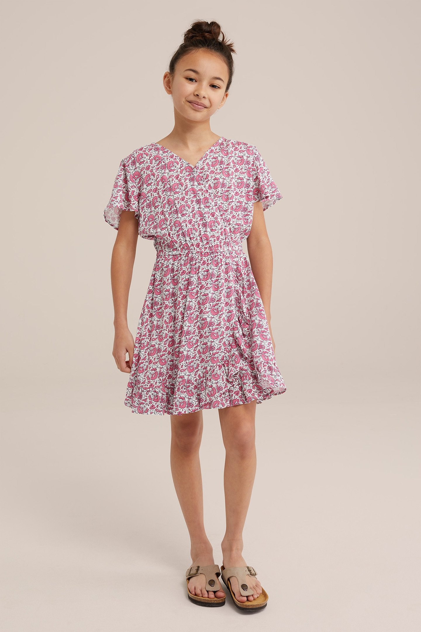 DRESS MID LENGTH PINK 2