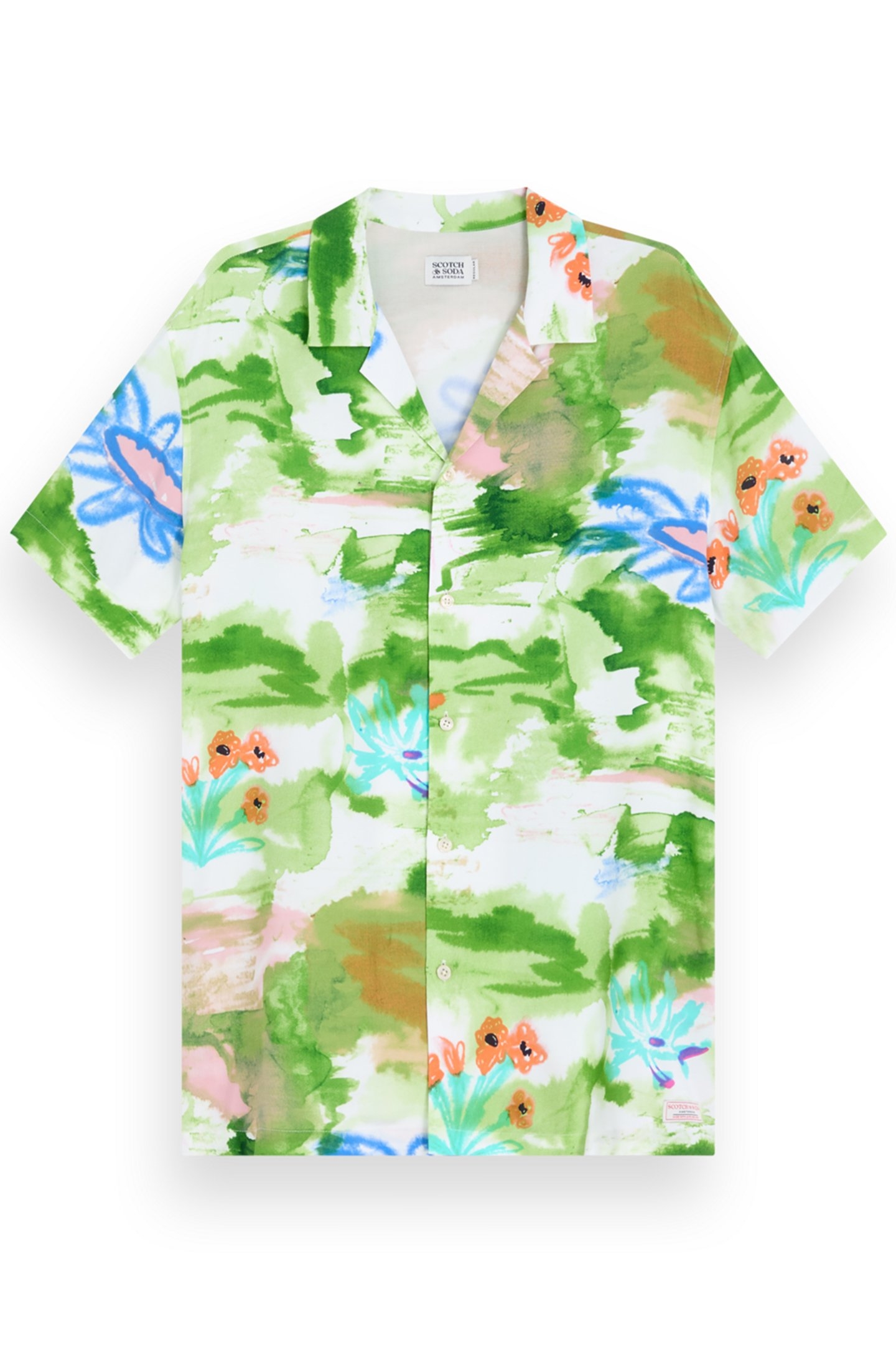 REGULAR FIT ECOVERO AOP SHIRT LAKE FLOWER AOP 4
