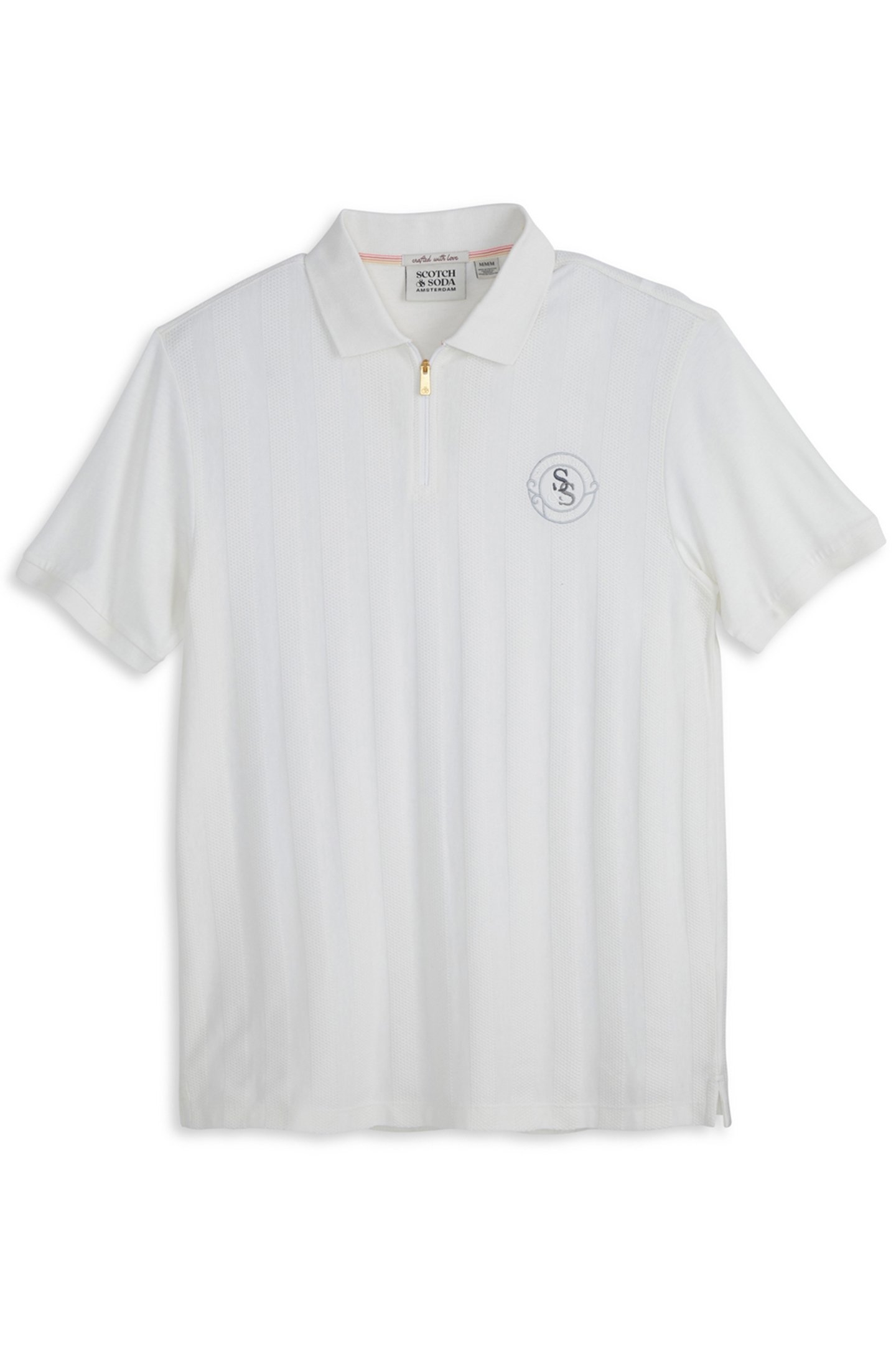POPCORN PIQUE ZIP POLO (VALUE) LIGHT BEIGE 1
