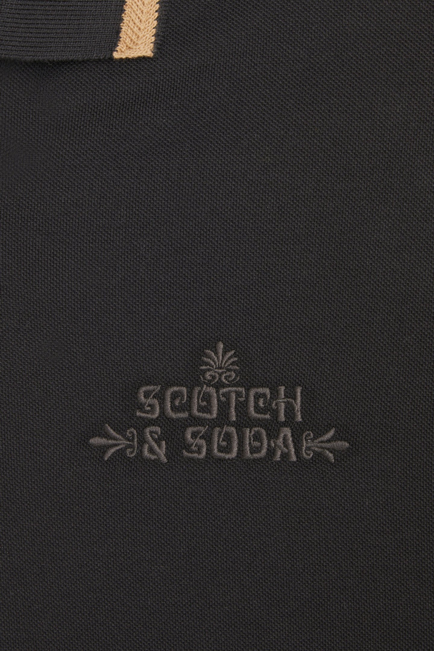 PIQUE SS POLO BLACK GREY 8