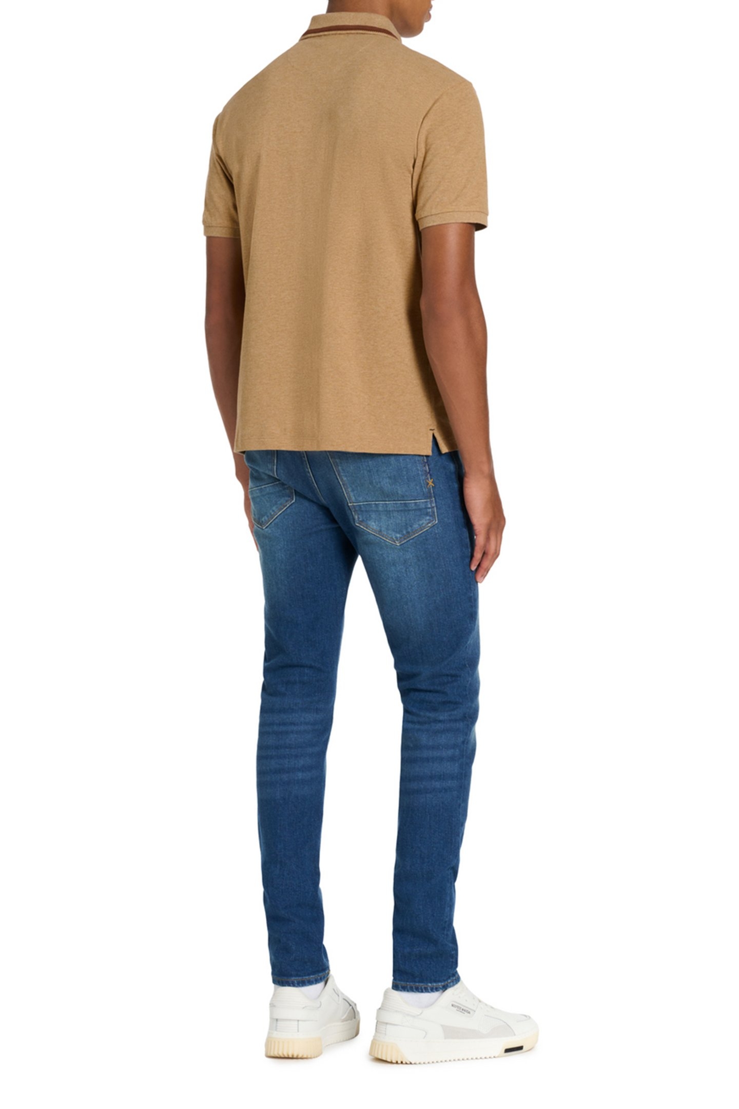 PIQUE SS POLO BROWN/GOLD 2