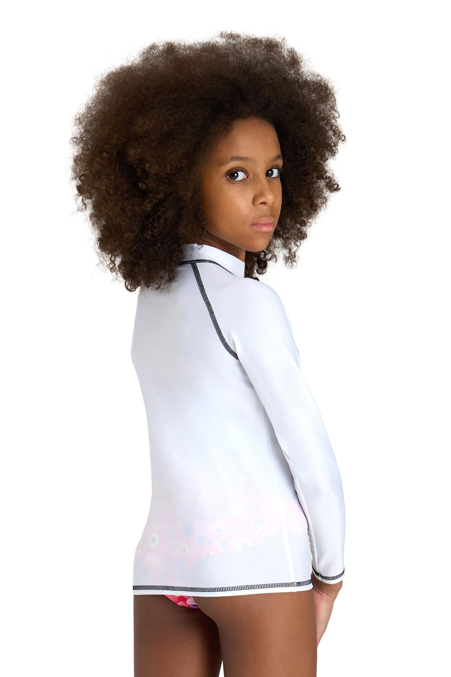 UNISEX JR ARENA RASH VEST L/S GRAPHIC WHITE-BLACK 6