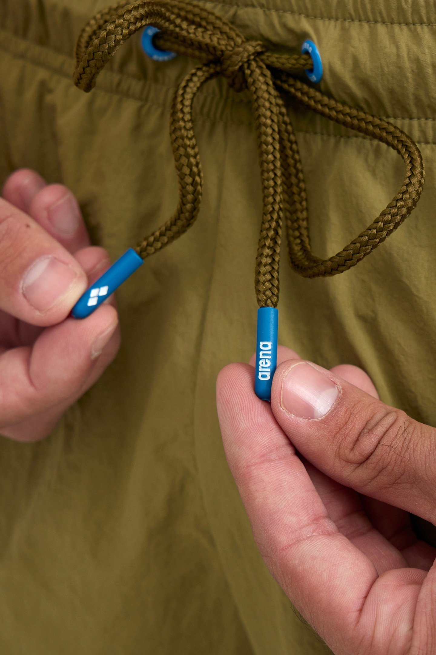 MEN'S ARENA PRO_FILE BEACH BOXER LOGO DARK OLIVE-TURQUOISE 5