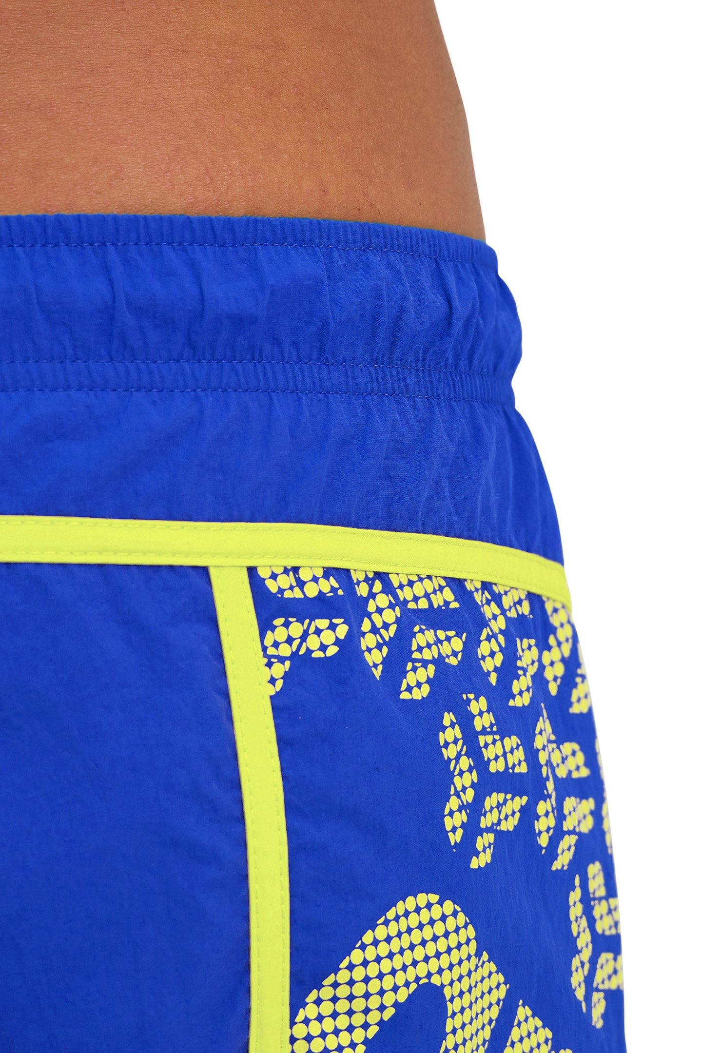 MEN'S ARENA PRO_FILE BEACH BOXER LOGO NEON BLUE-SOFT GREEN 5