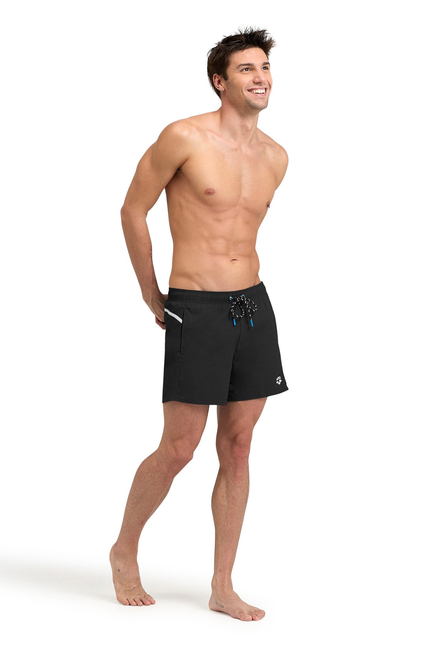 MEN'S ARENA PRO_FILE BEACH SHORT BLACK-WHITE 3
