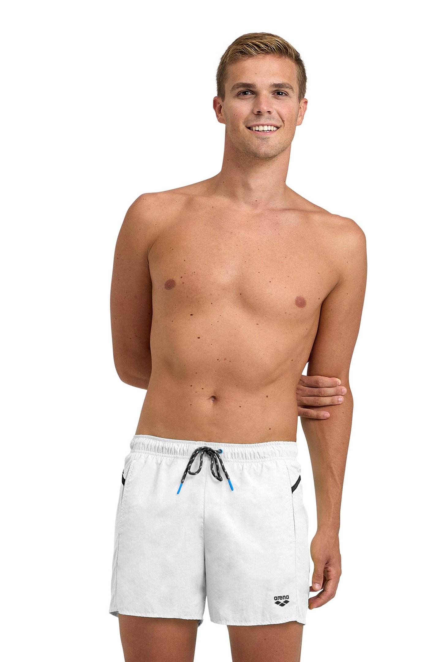 MEN'S ARENA PRO_FILE BEACH X-SHORT WHITE-NAVY 1