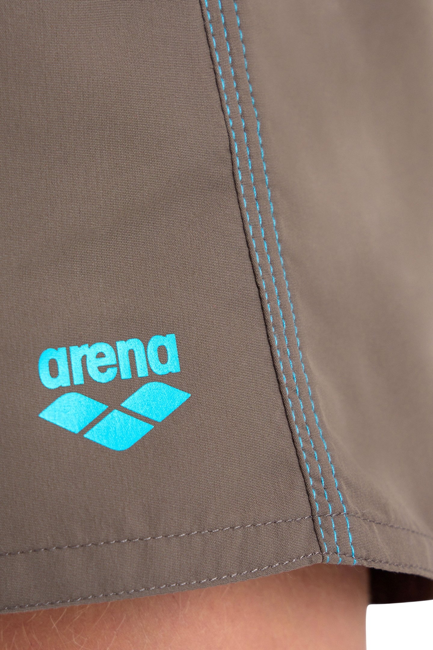 BOYS' BEACH BOXER SOLID R DARK OLIVE-TURQUOISE 5