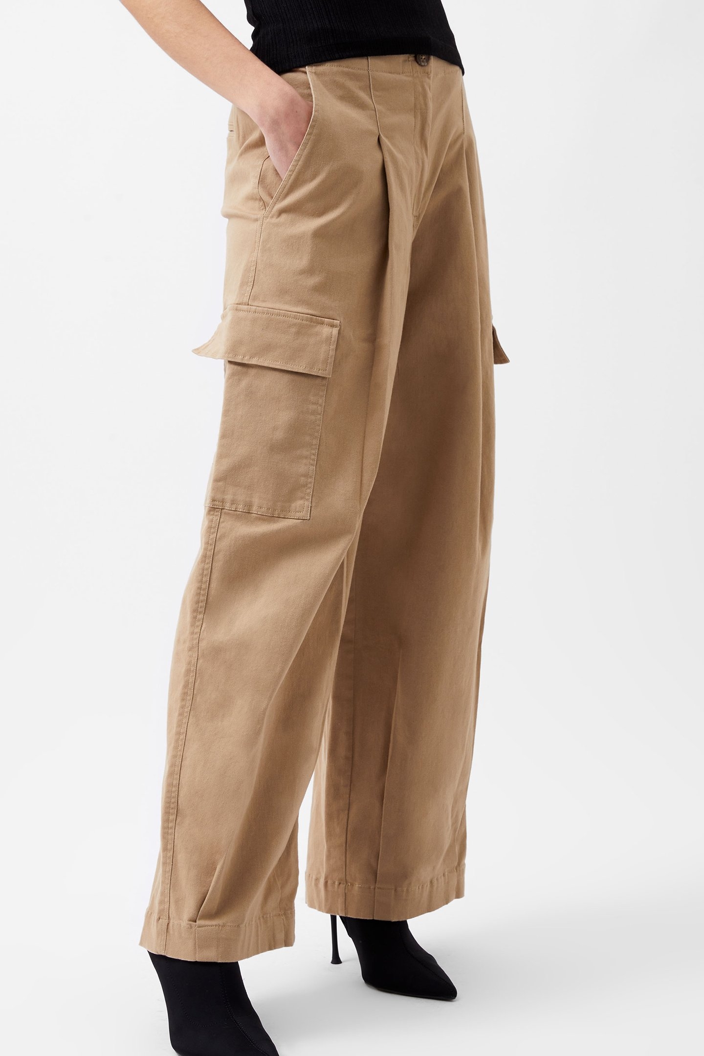 ATENA TWILL CARGO PANTS AUTUMN CAMEL 4