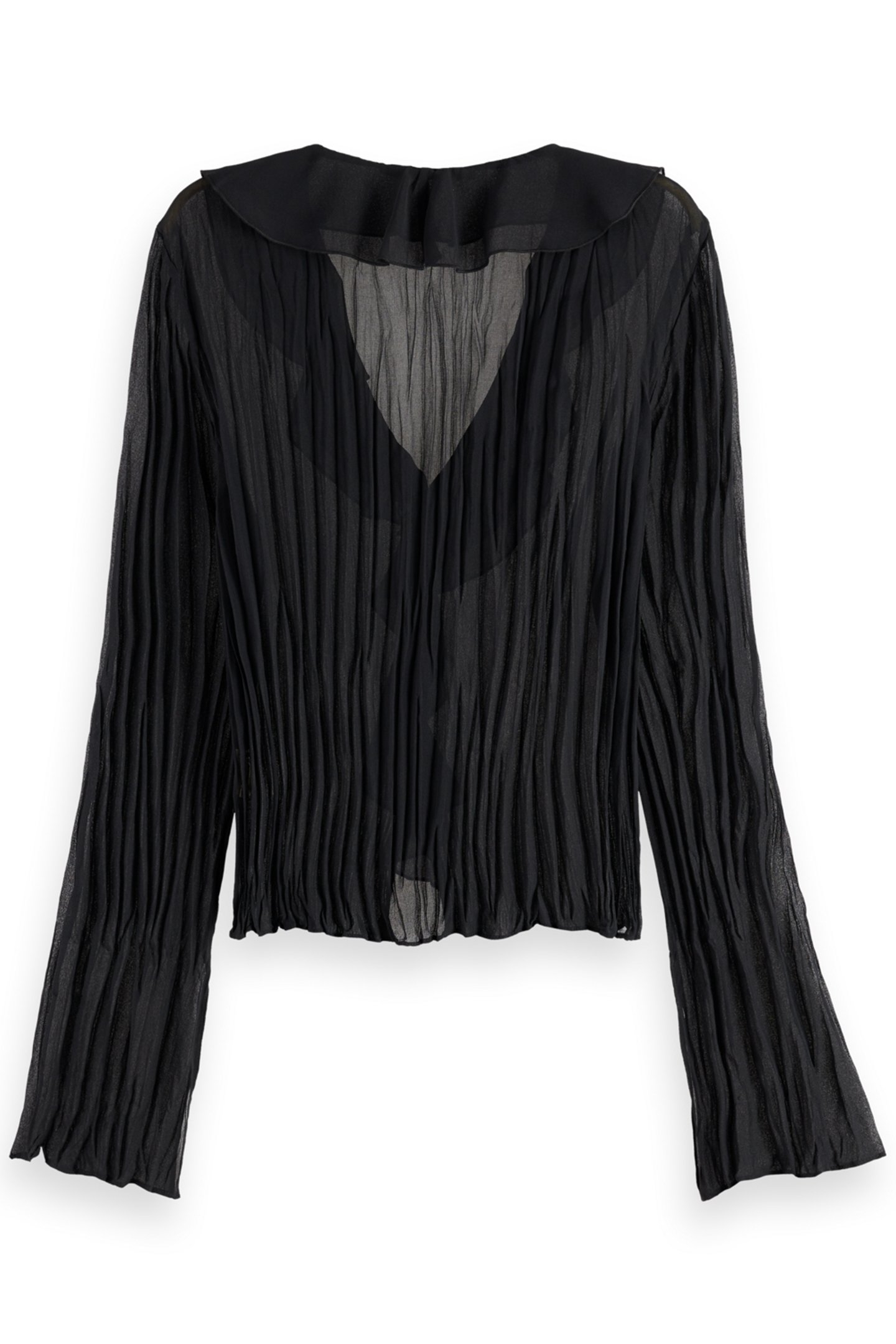 RUFFLED TOP EVENING BLACK 5