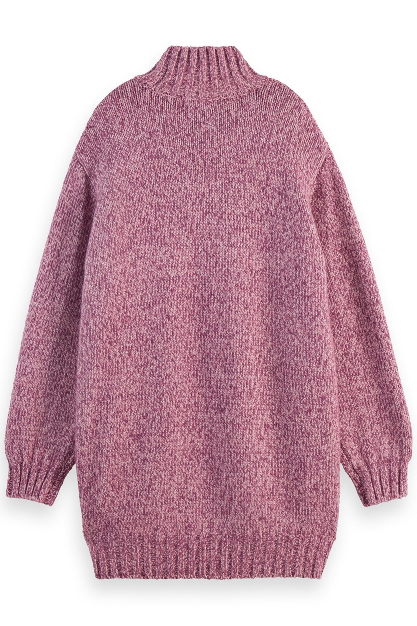 CHUNKY KNITTED MINI DRESS BERRY MELANGE 4